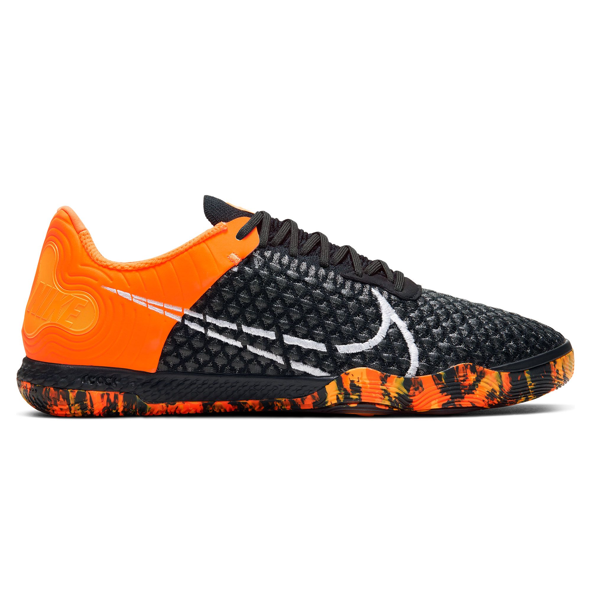 Zapatillas de Fútbol Sala Nike React Gato Negro Naranja - Fútbol Factory