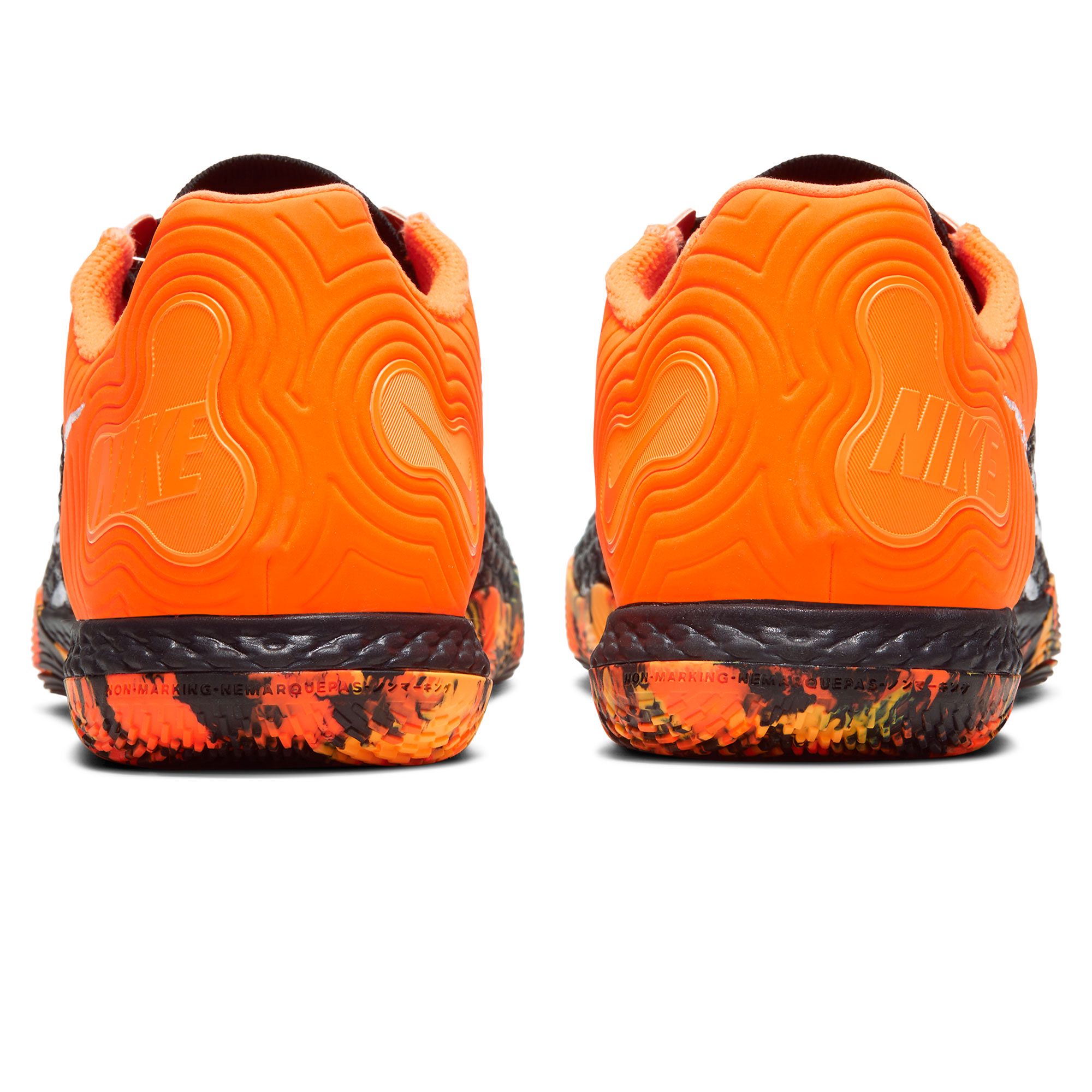 Zapatillas de Fútbol Sala Nike React Gato Negro Naranja - Fútbol Factory