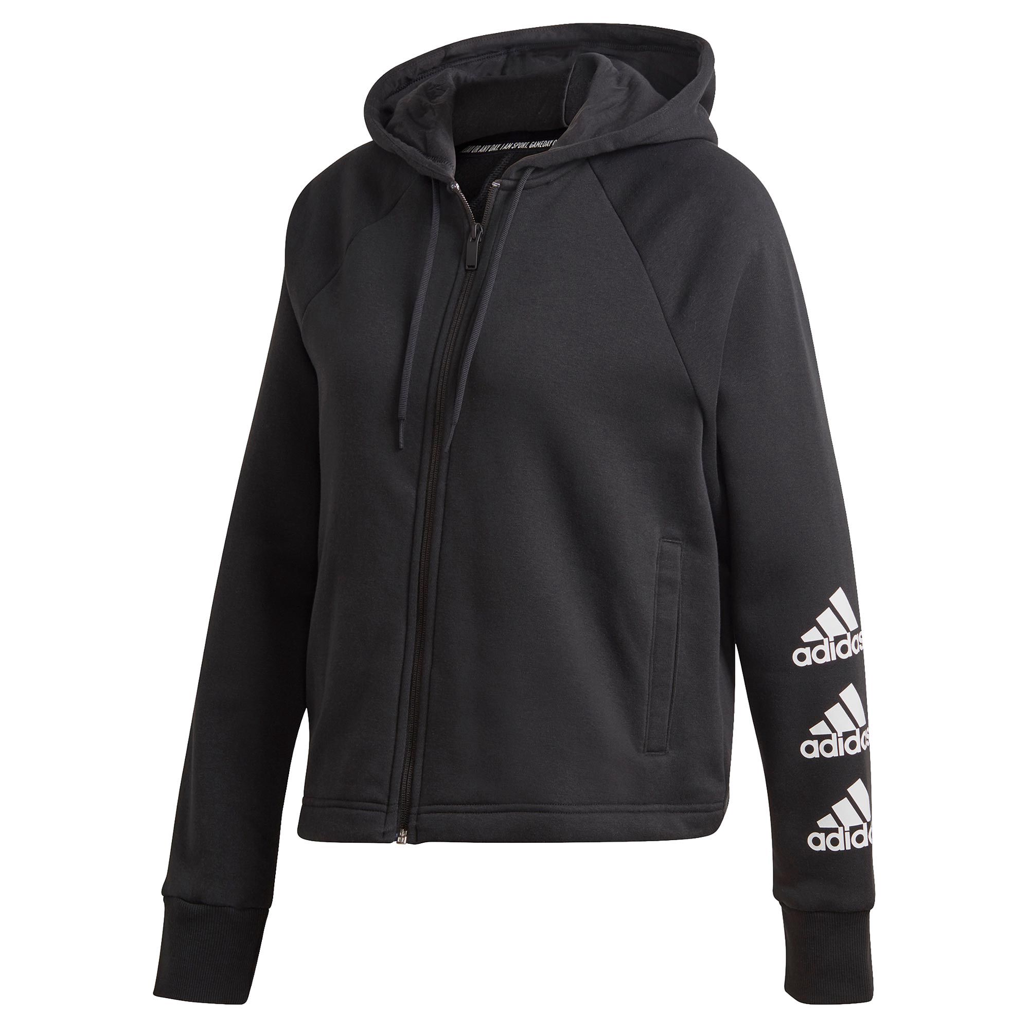 Chaqueta con Capucha de Paseo Stacked Logo Mujer Negro - Fútbol Factory