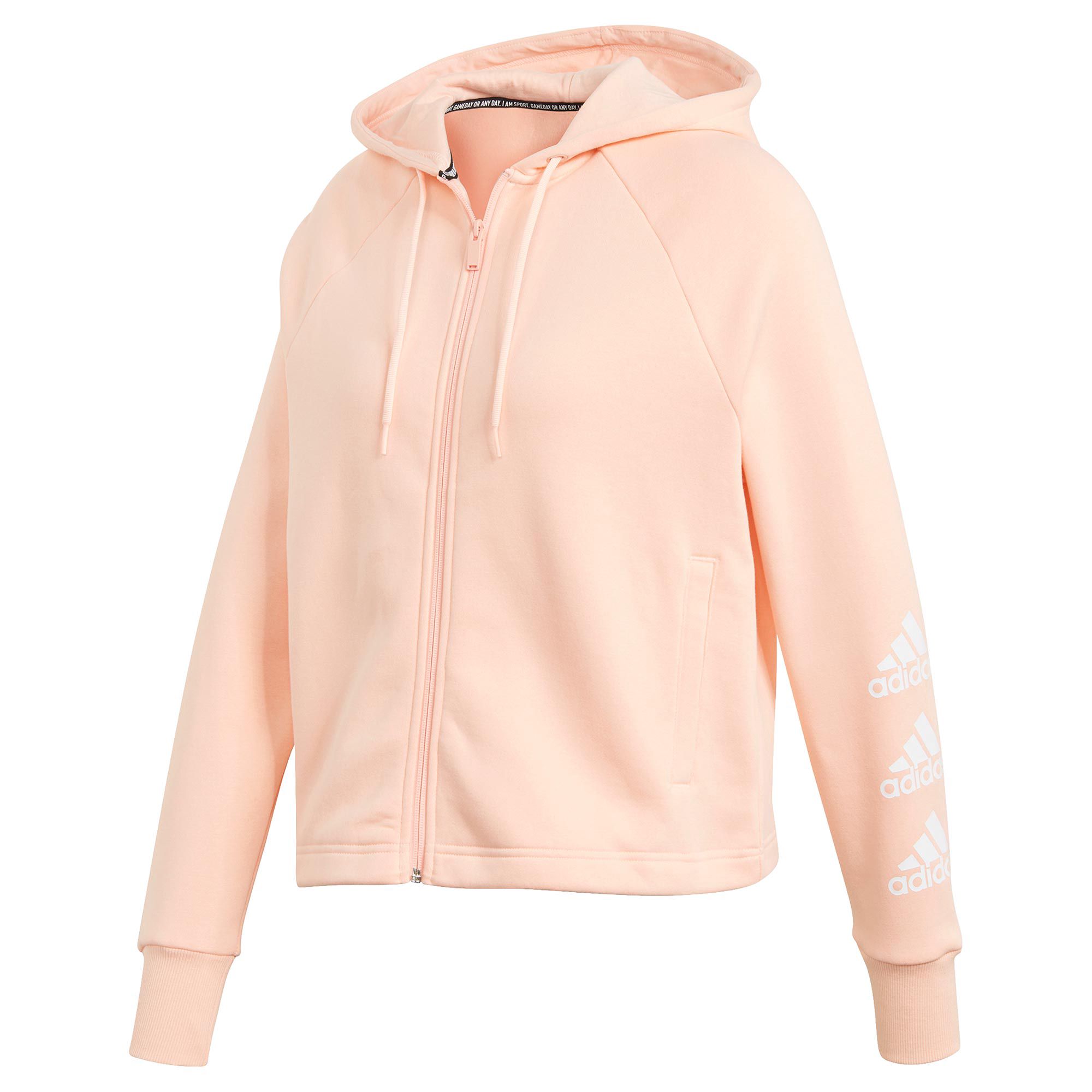 Chaqueta con Capucha de Paseo Stacked Logo Mujer Coral - Fútbol Factory