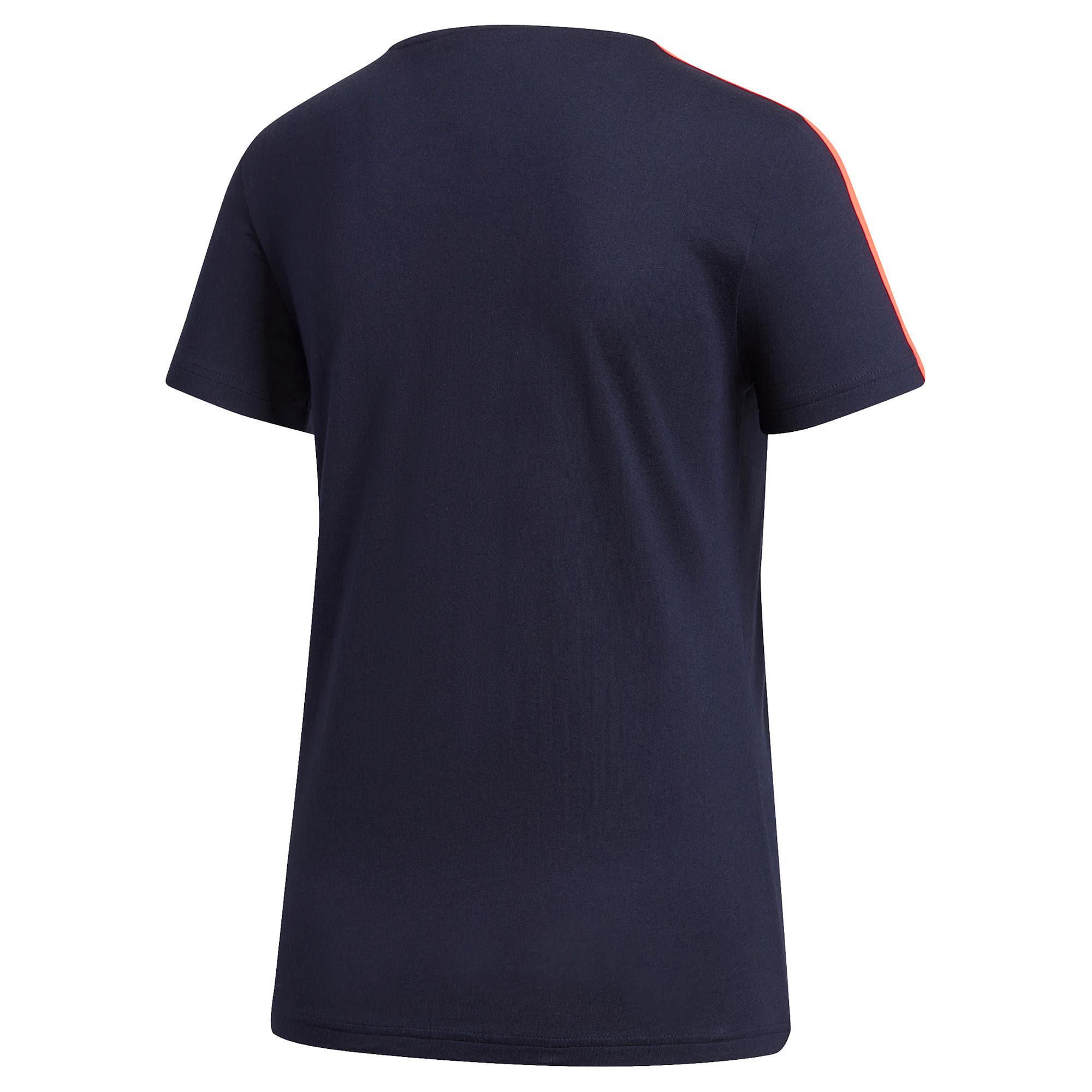 Camiseta de Paseo Essentials Tres Bandas Mujer Marino Coral - Fútbol Factory