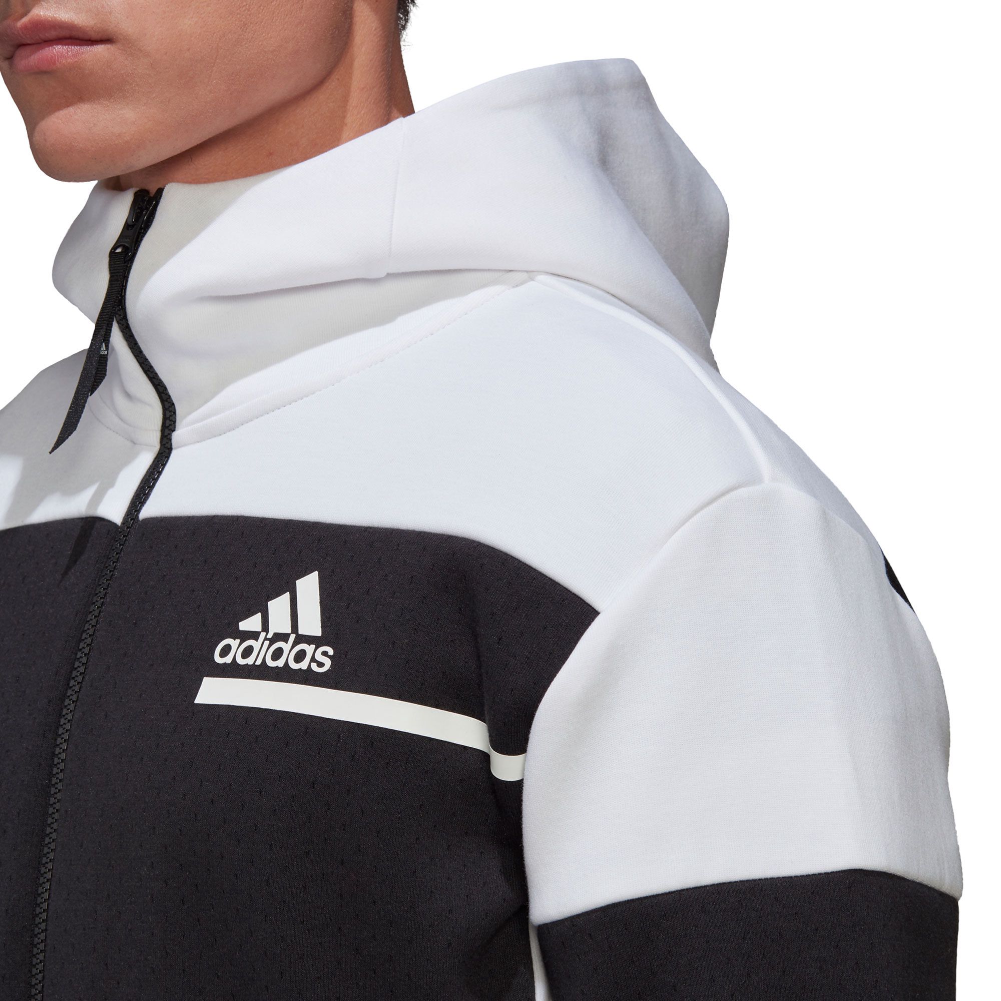 Chaqueta de Paseo ZNE Negro Blanco - Fútbol Factory