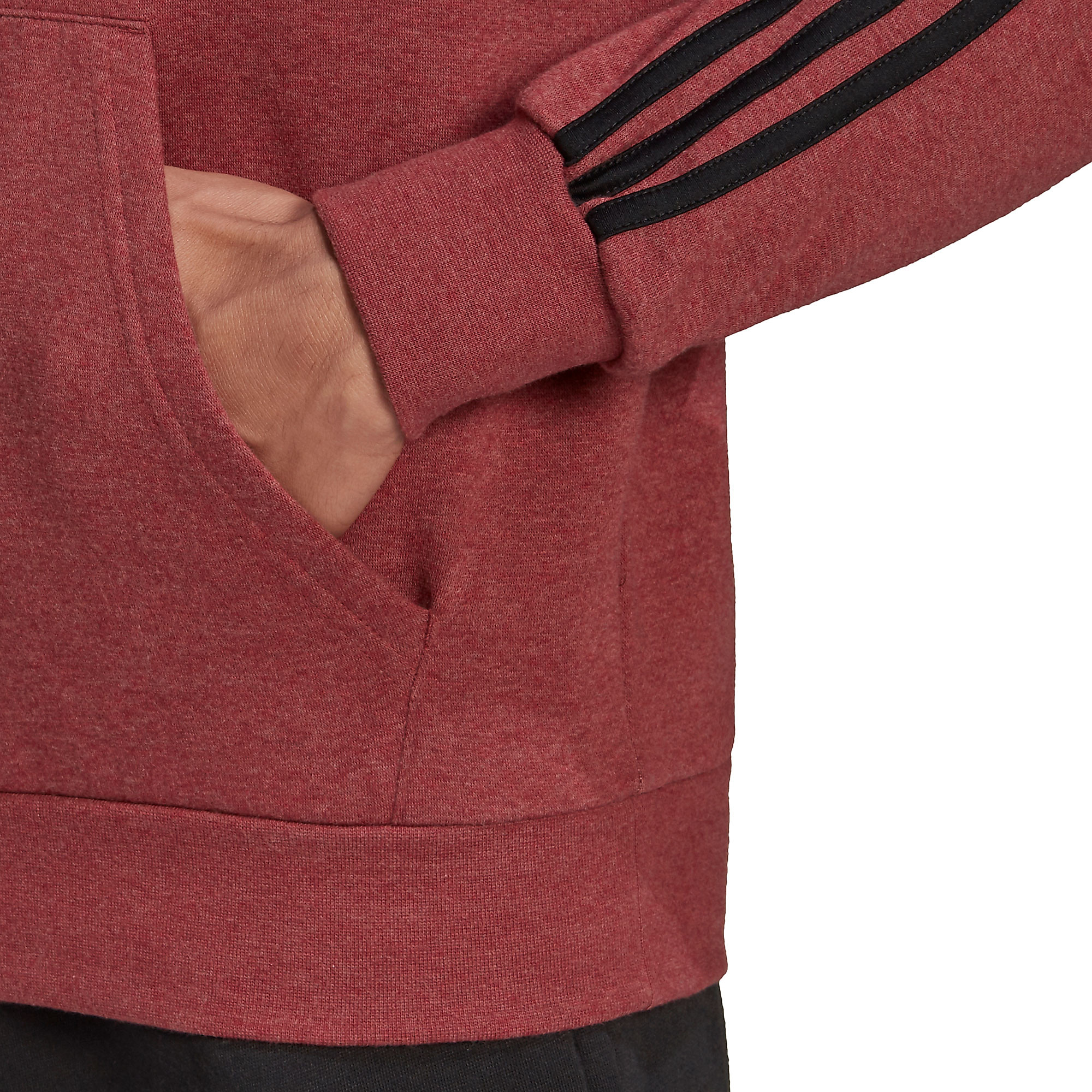 Sudadera de Paseo Essentials Tres Bandas HD Rojo - Fútbol Factory