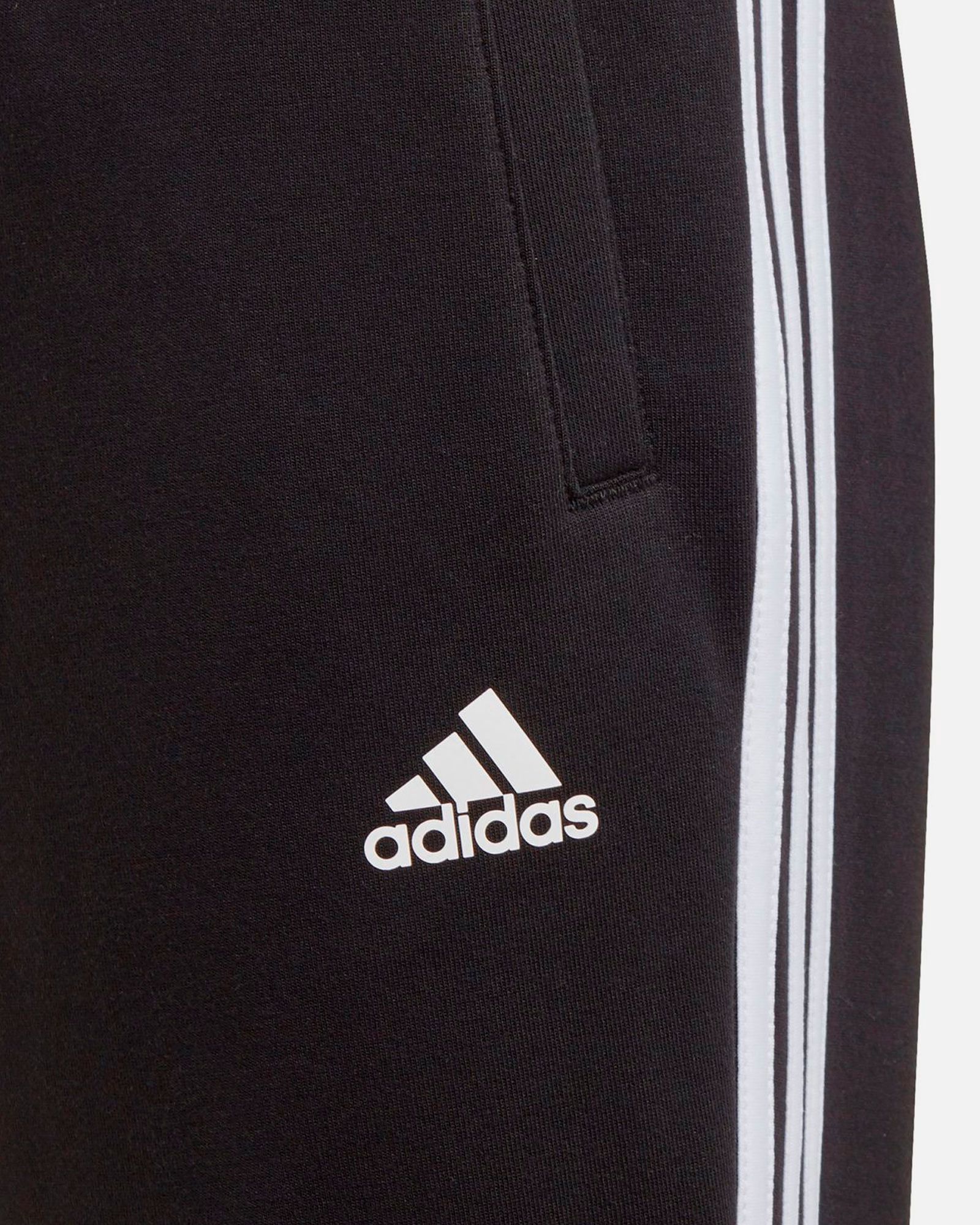 Pantalón de Paseo Tres Bandas Junior Negro Blanco - Fútbol Factory
