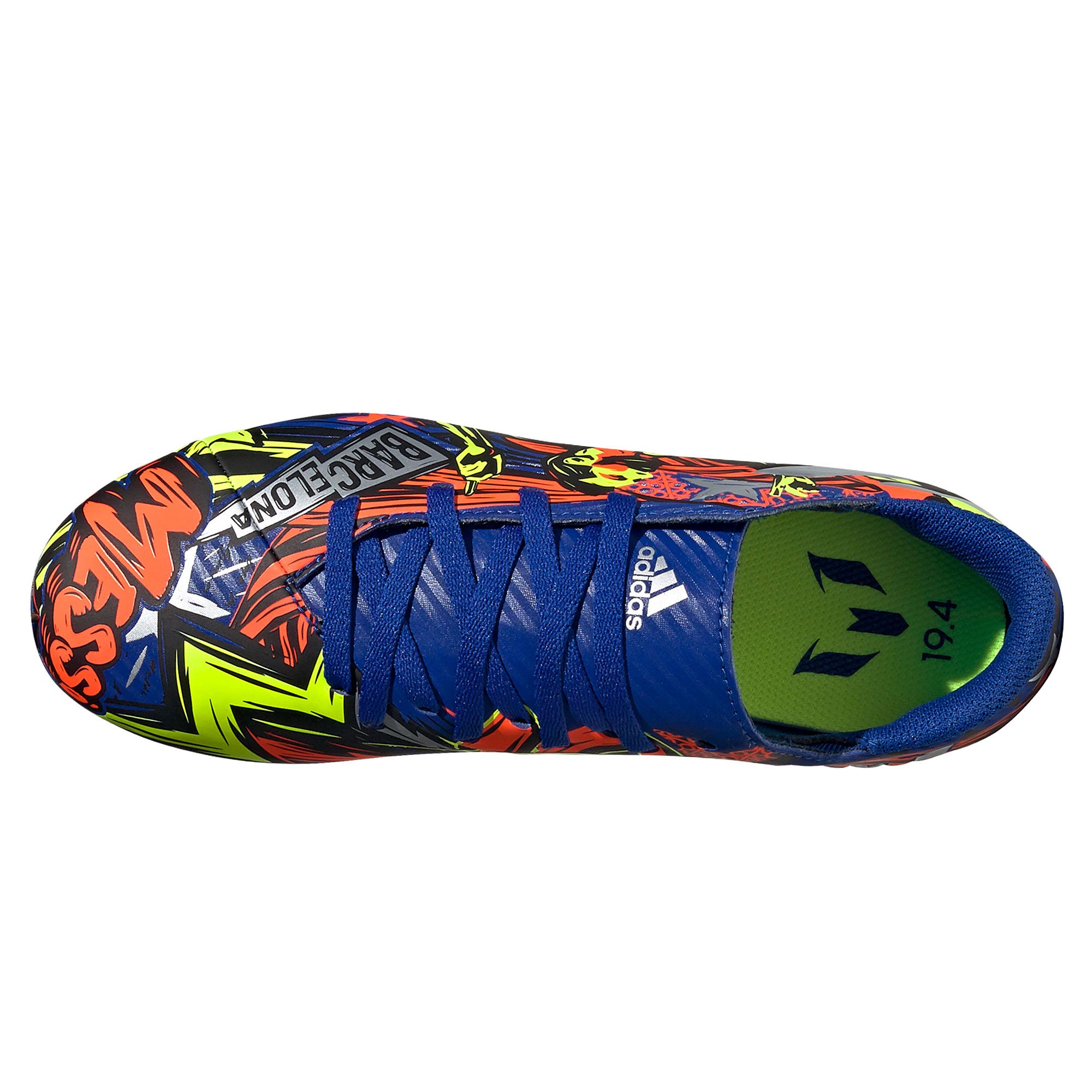 Botas de Fútbol adidas Nemeziz Messi 19.4 FxG Junior Azul Multicolor - Fútbol Factory