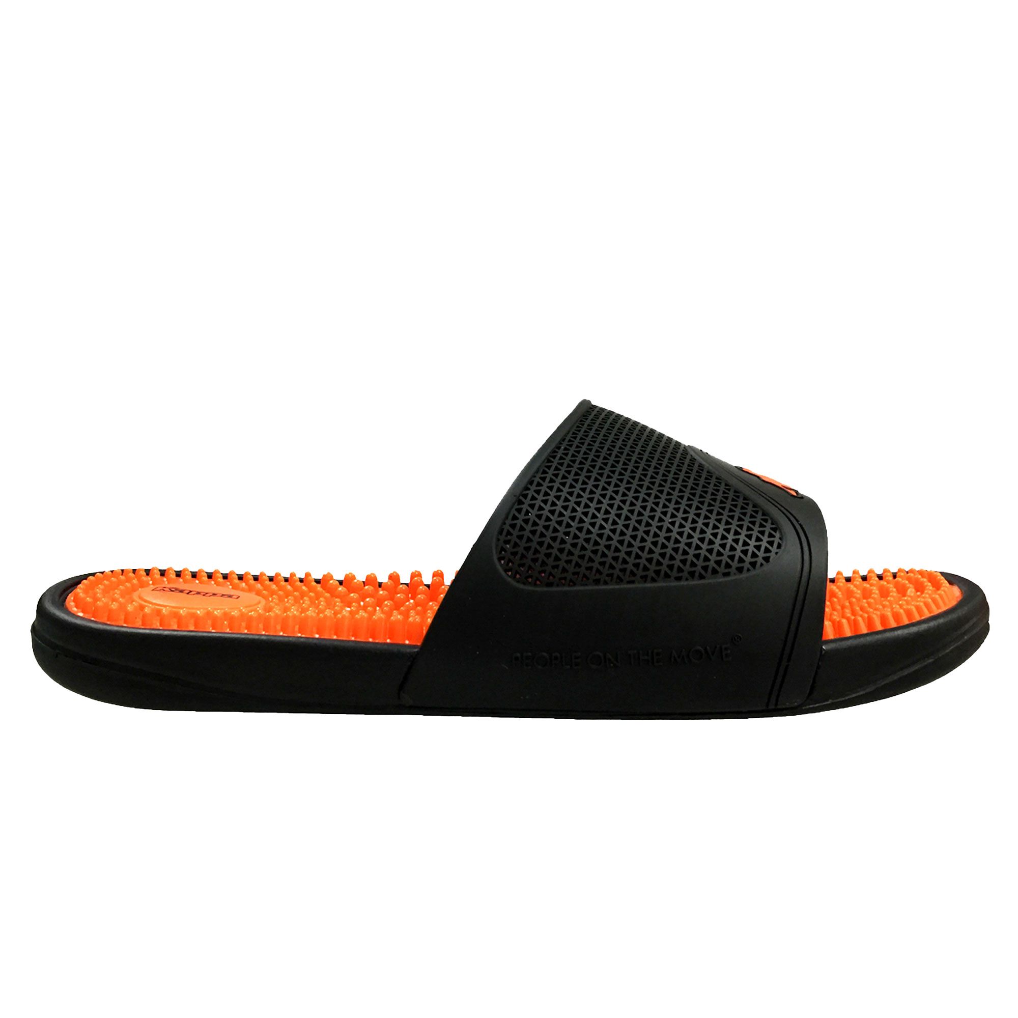 Chanclas Endrix Negro Naranja - Fútbol Factory