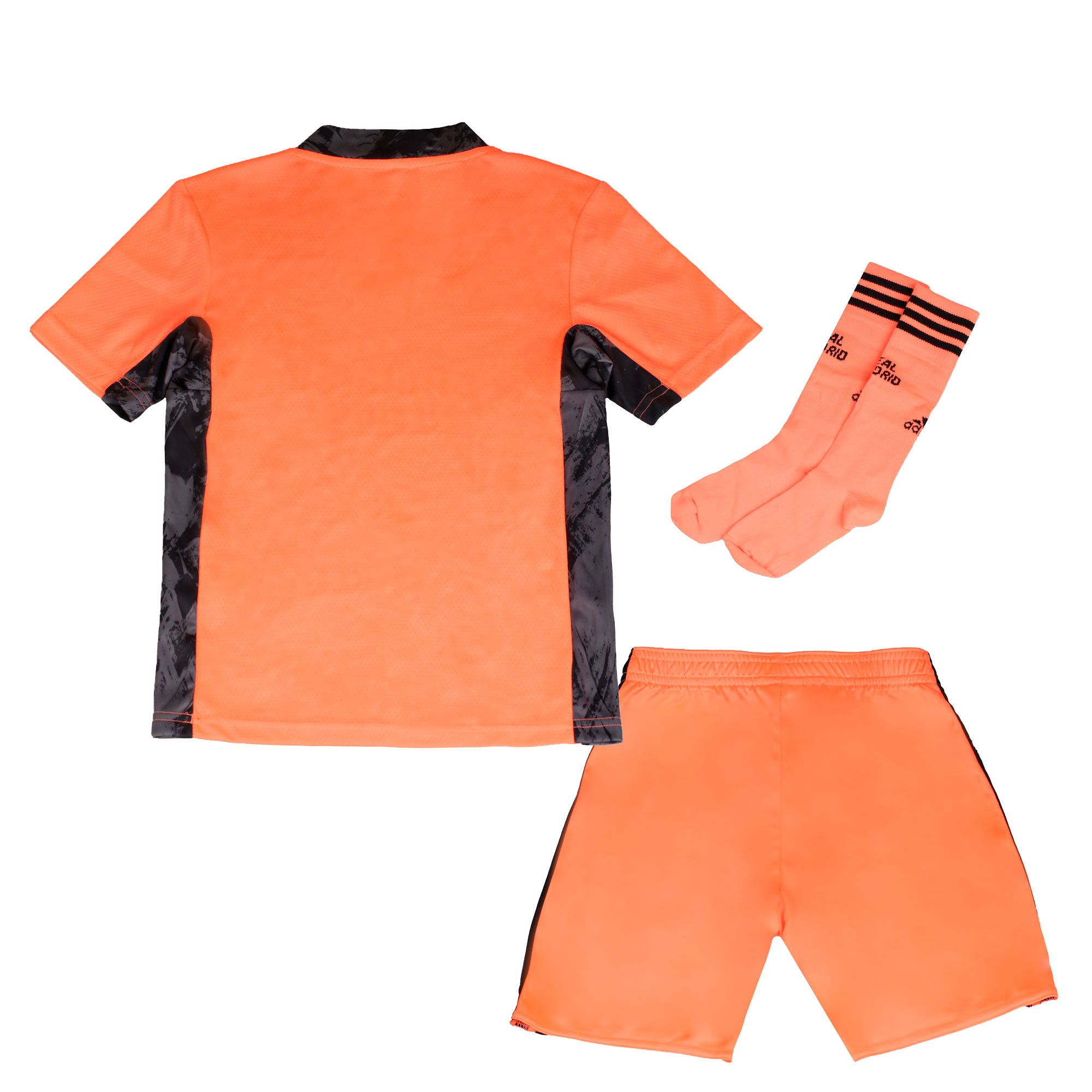 Conjunto 2ª Portero Real Madrid 2020/2021 Junior Naranja - Fútbol Factory