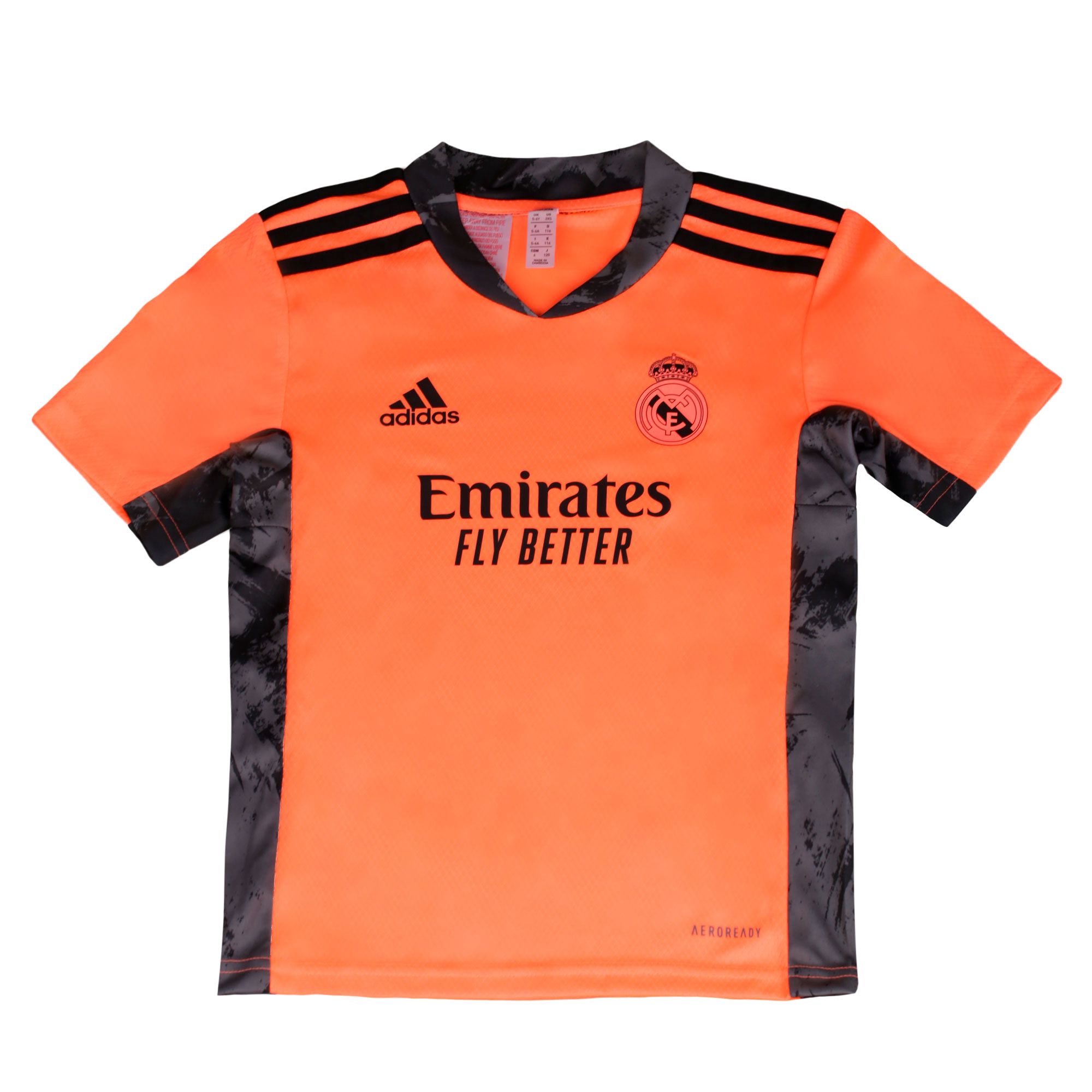 Conjunto 2ª Portero Real Madrid 2020/2021 Junior Naranja - Fútbol Factory