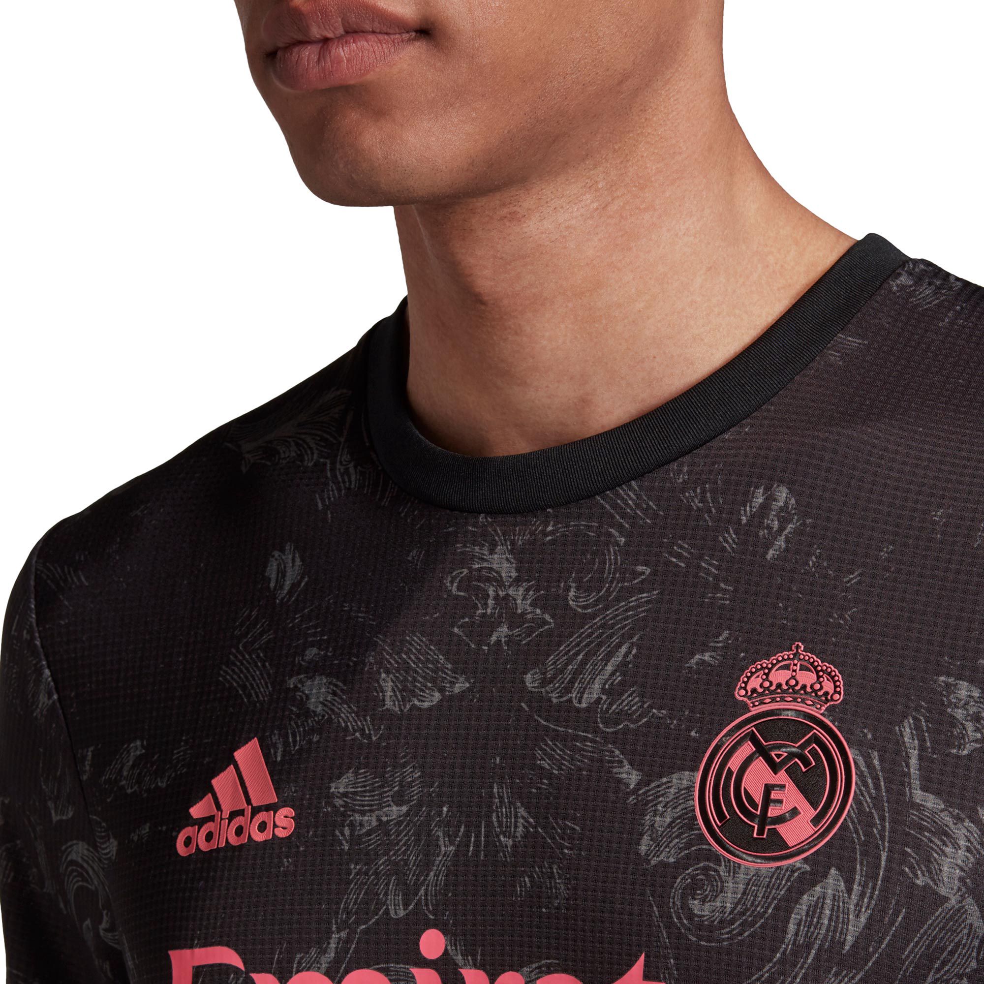 Camiseta 3ª Real Madrid 2020/2021 Authentic Negro Rosa - Fútbol Factory