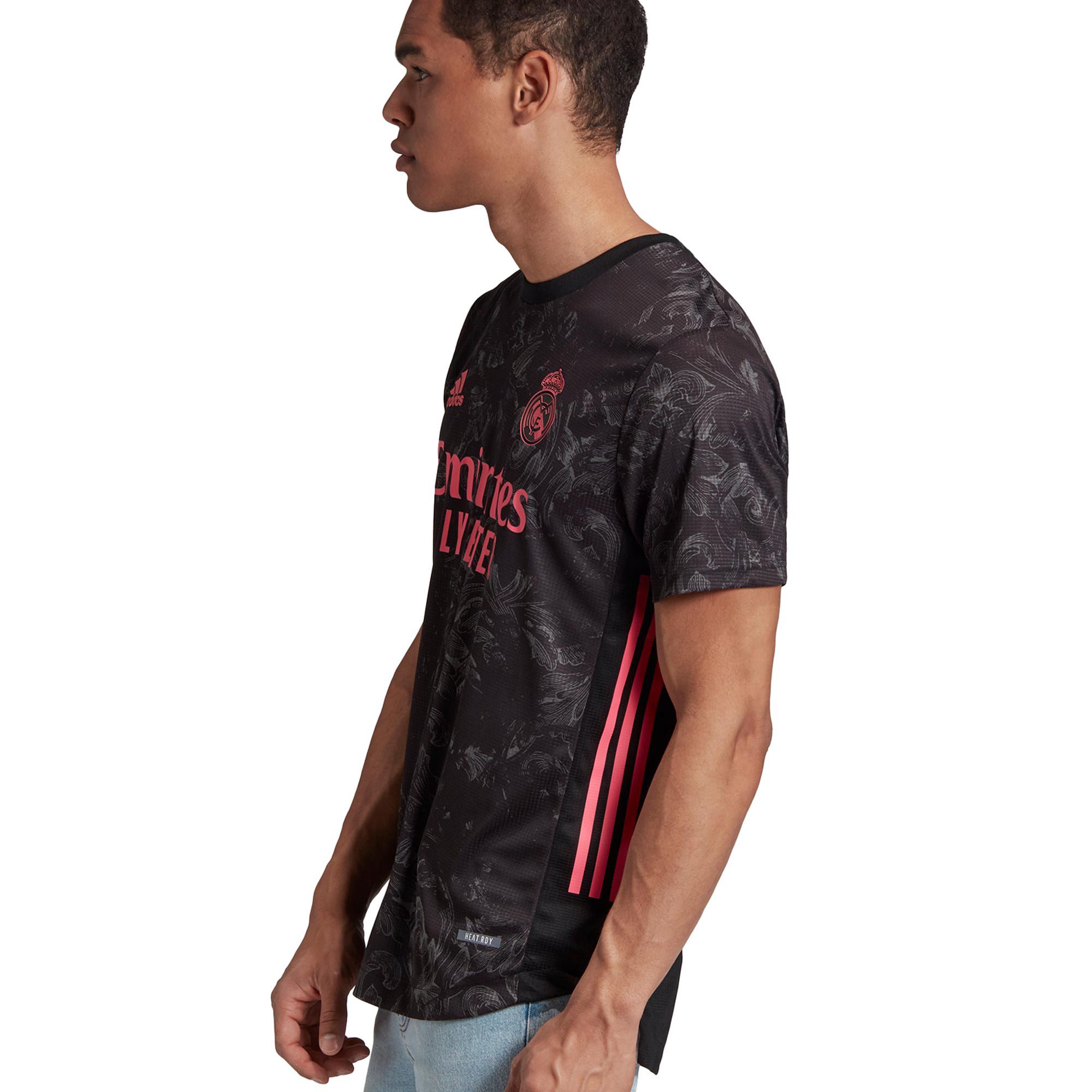 Camiseta 3ª Real Madrid 2020/2021 Authentic Negro Rosa - Fútbol Factory