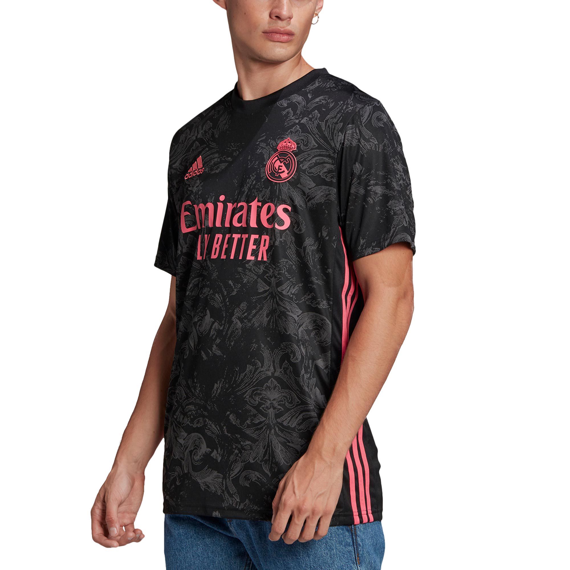 Camiseta 3ª Real Madrid 2020/2021 Negro Rosa - Fútbol Factory