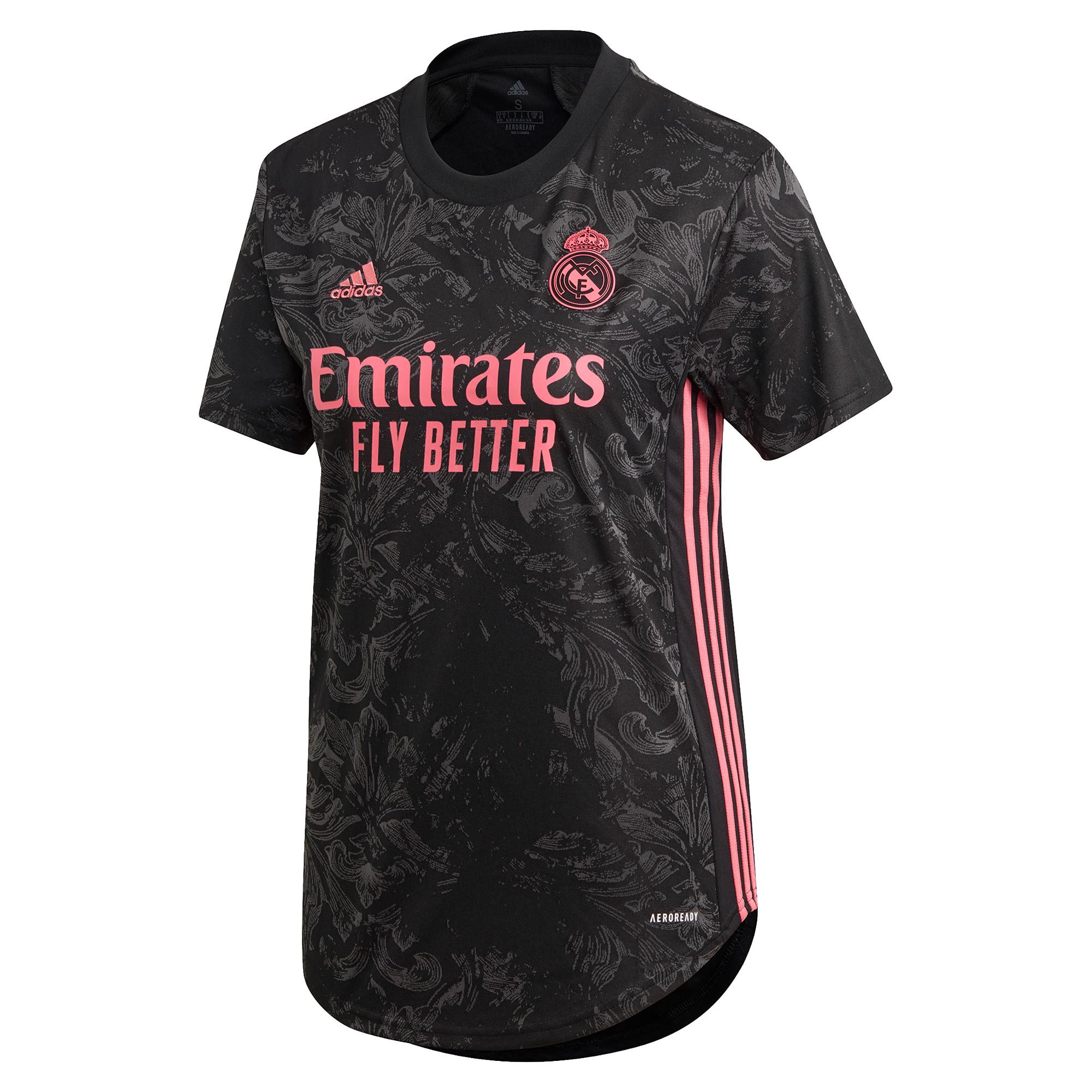 Camiseta 3 Real Madrid 2020 2021 Mujer Negro Rosa