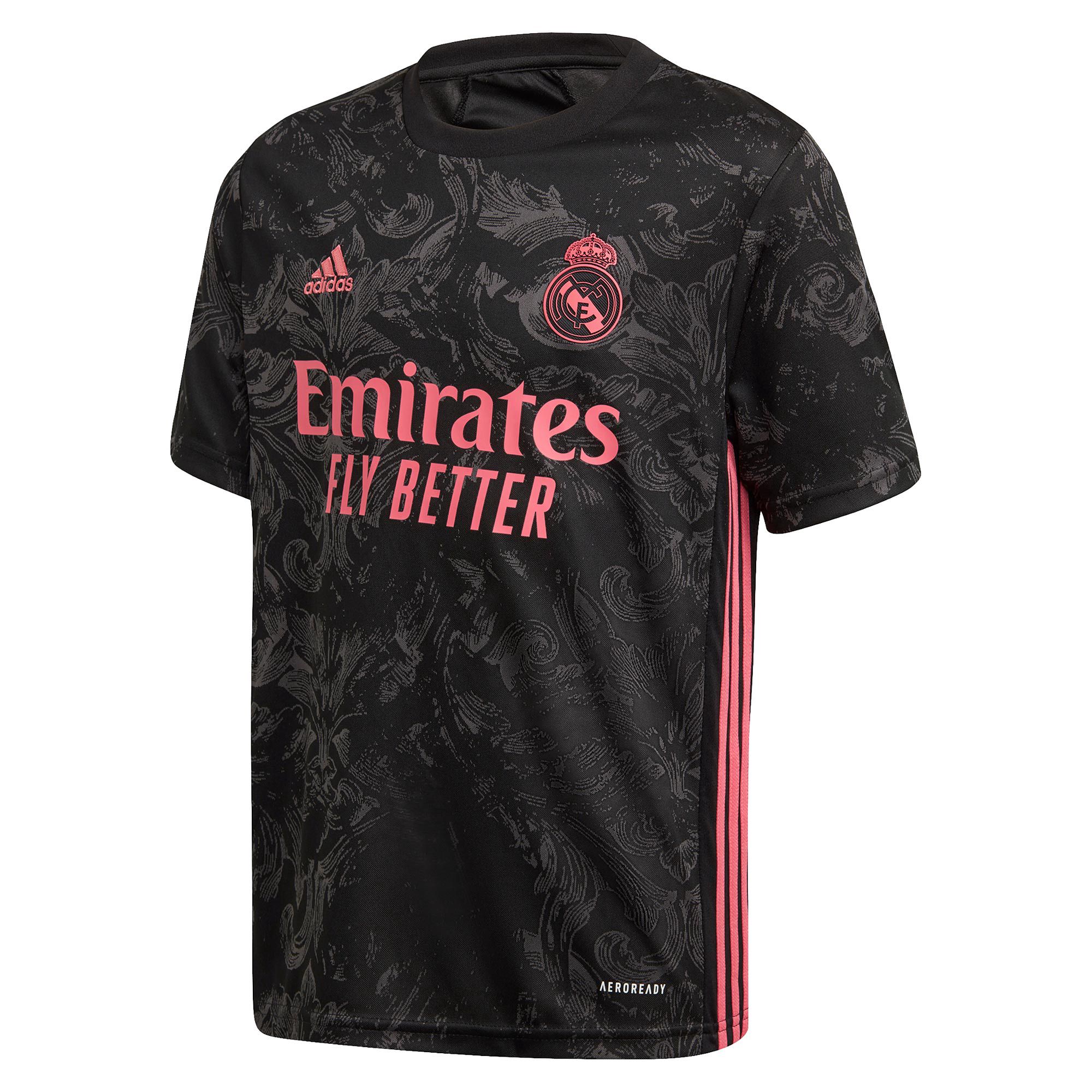 Conjunto 3ª Real Madrid 2020/2021 Junior Negro Rosa - Fútbol Factory