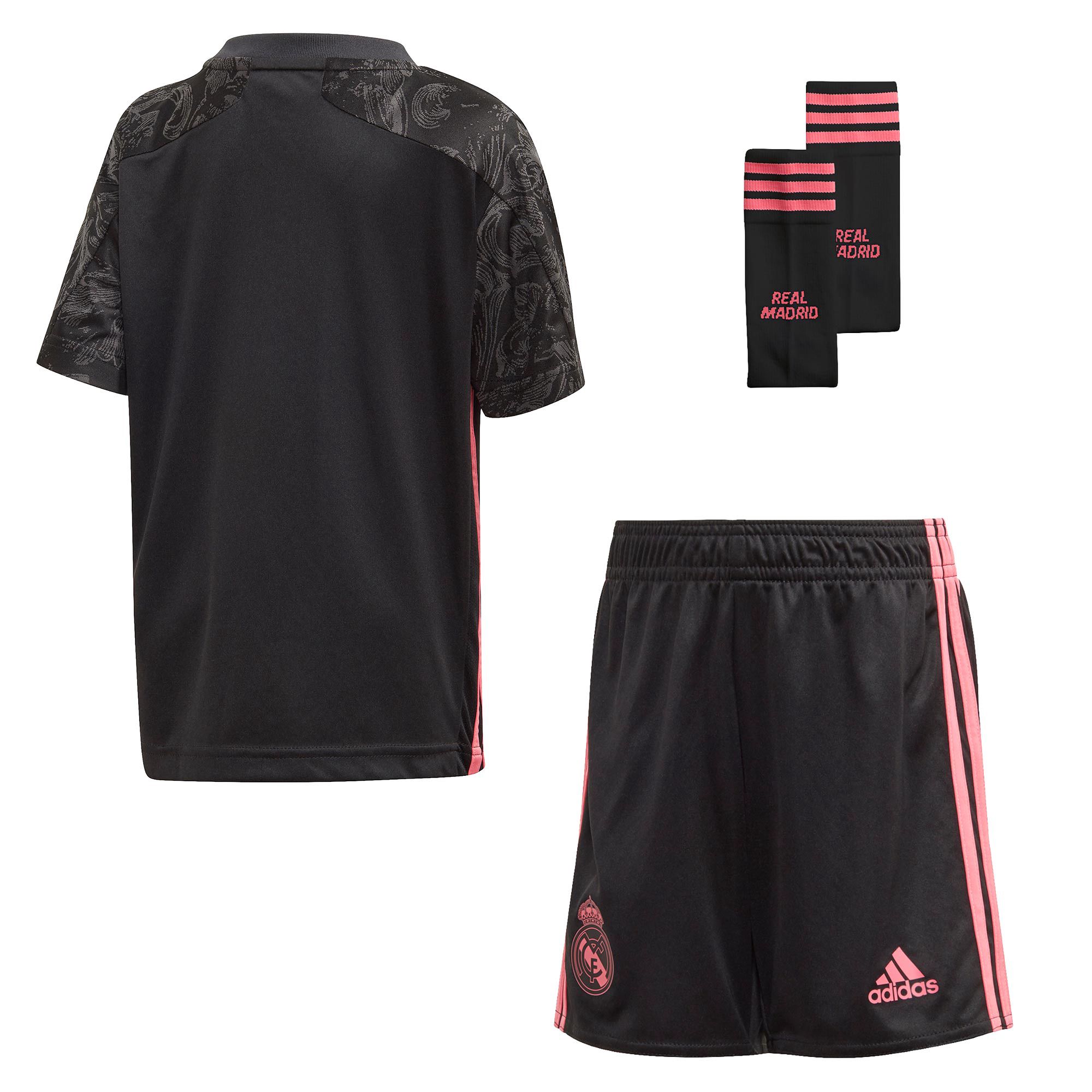 Conjunto 3ª Real Madrid 2020/2021 Infantil Negro Rosa - Fútbol Factory