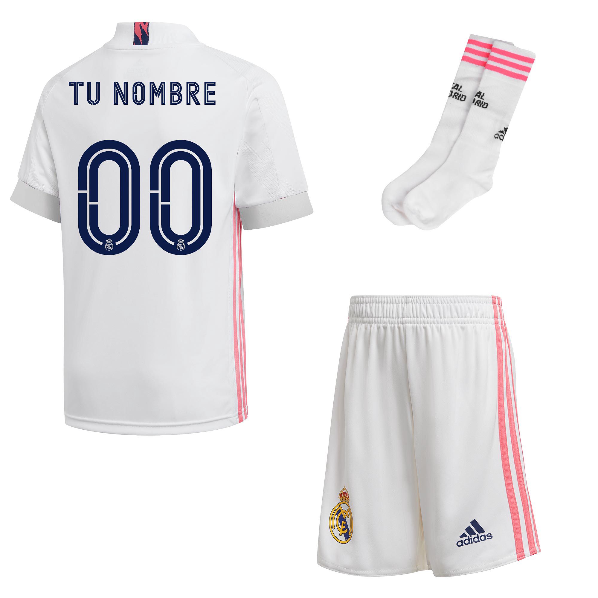 Conjunto 1ª Real Madrid 2020/2021 Junior Personalizado - Fútbol Factory