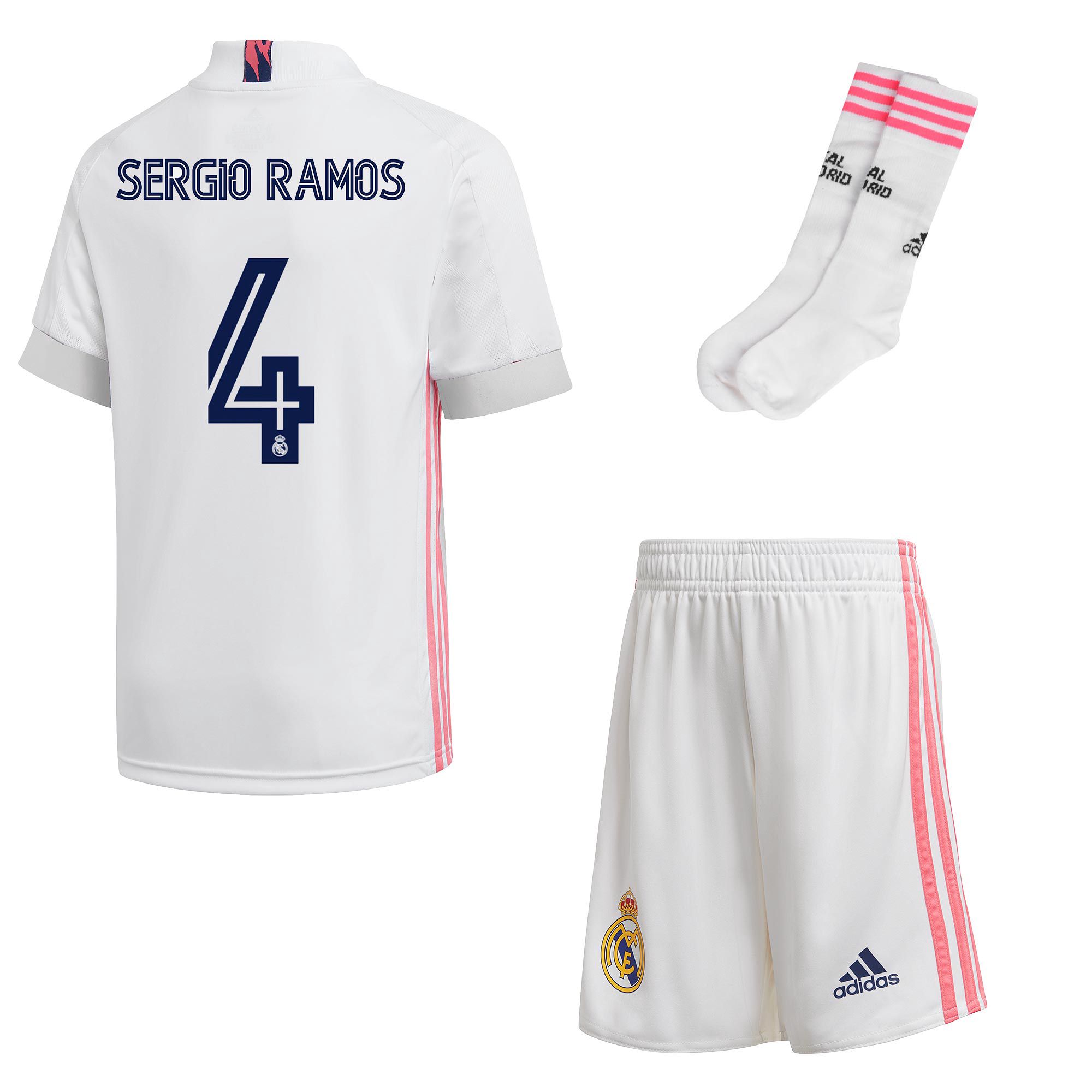 Conjunto 1ª Real Madrid 2020/2021 Junior Sergio Ramos - Fútbol Factory