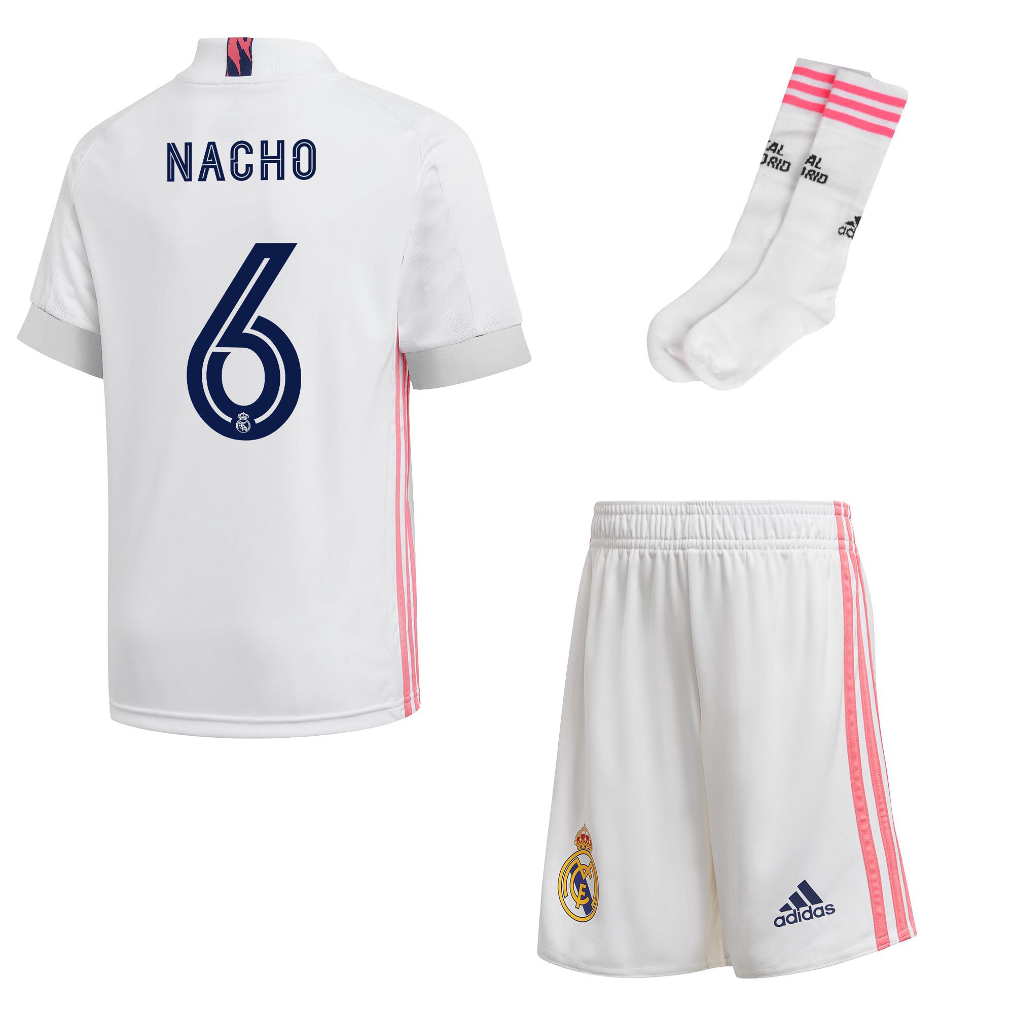 Conjunto 1ª Real Madrid 2020/2021 Junior Nacho - Fútbol Factory