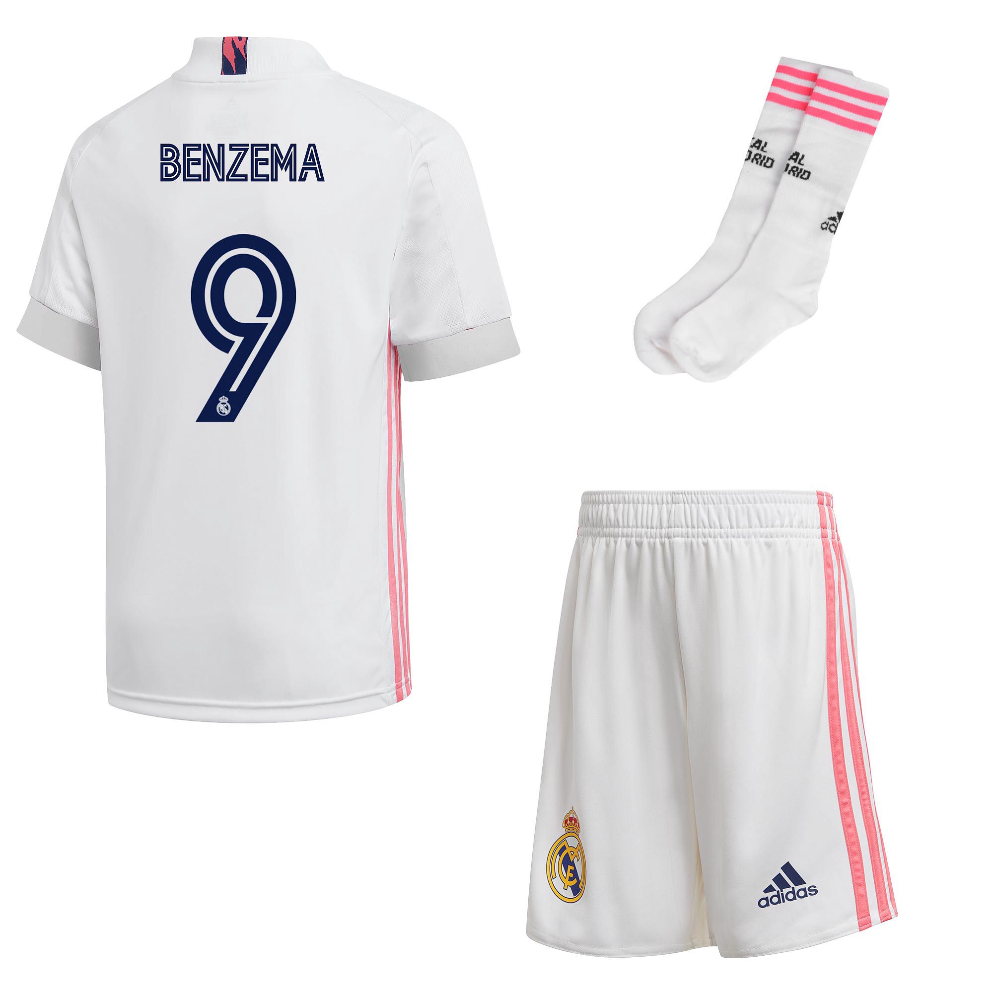 Conjunto 1ª Real Madrid 2020/2021 Junior Benzema - Fútbol Factory