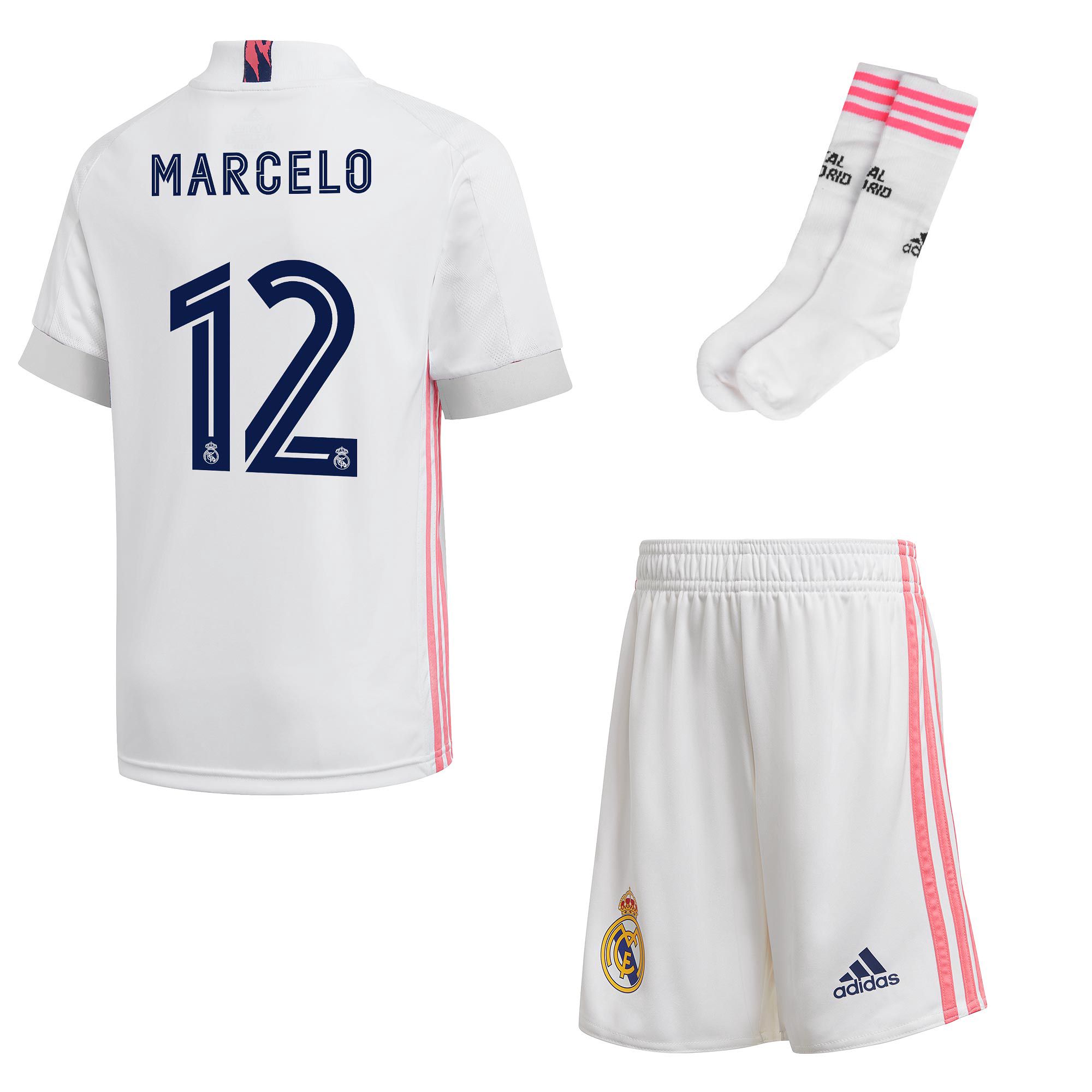 Conjunto 1ª Real Madrid 2020/2021 Junior Marcelo - Fútbol Factory