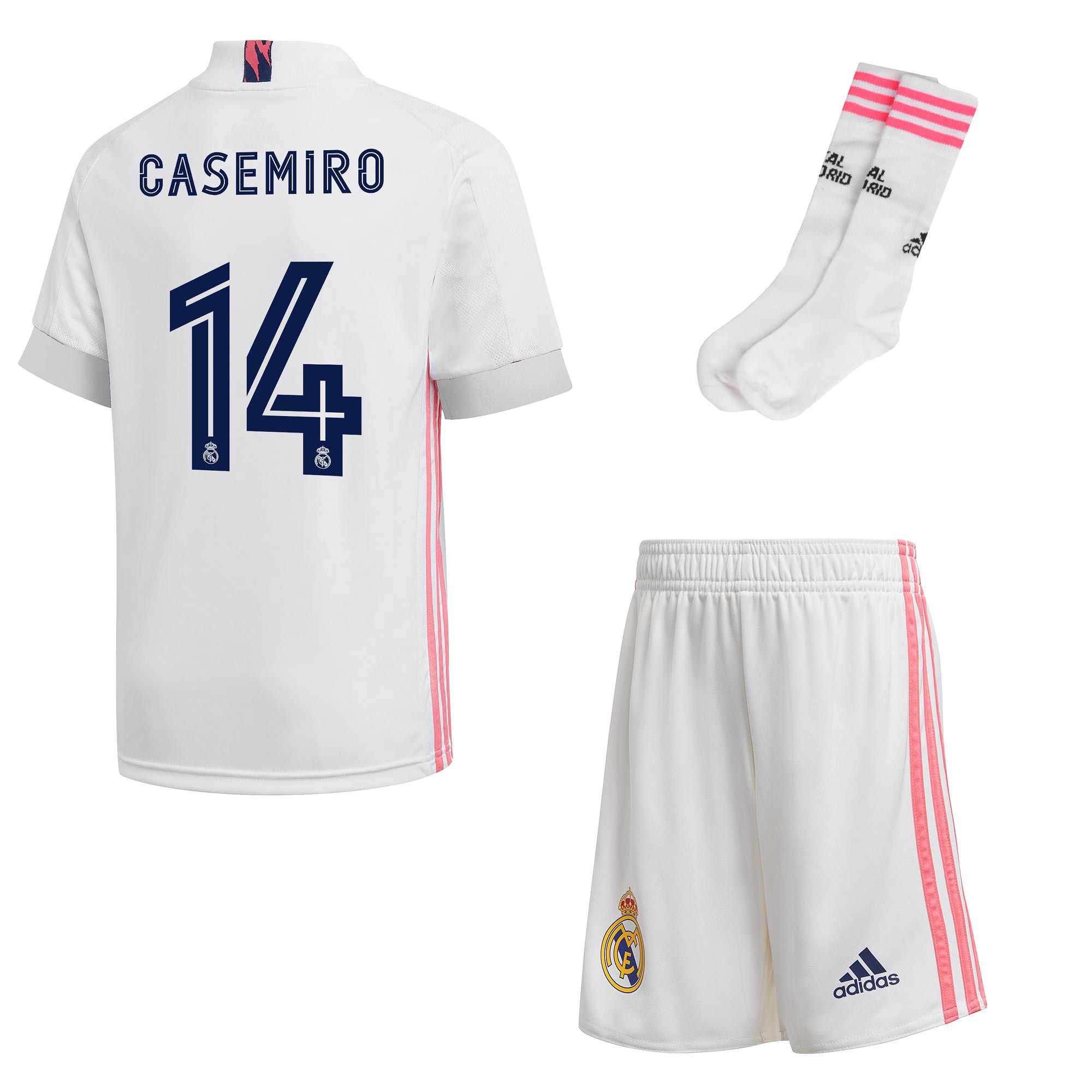 Conjunto 1ª Real Madrid 2020/2021 Junior Casemiro - Fútbol Factory