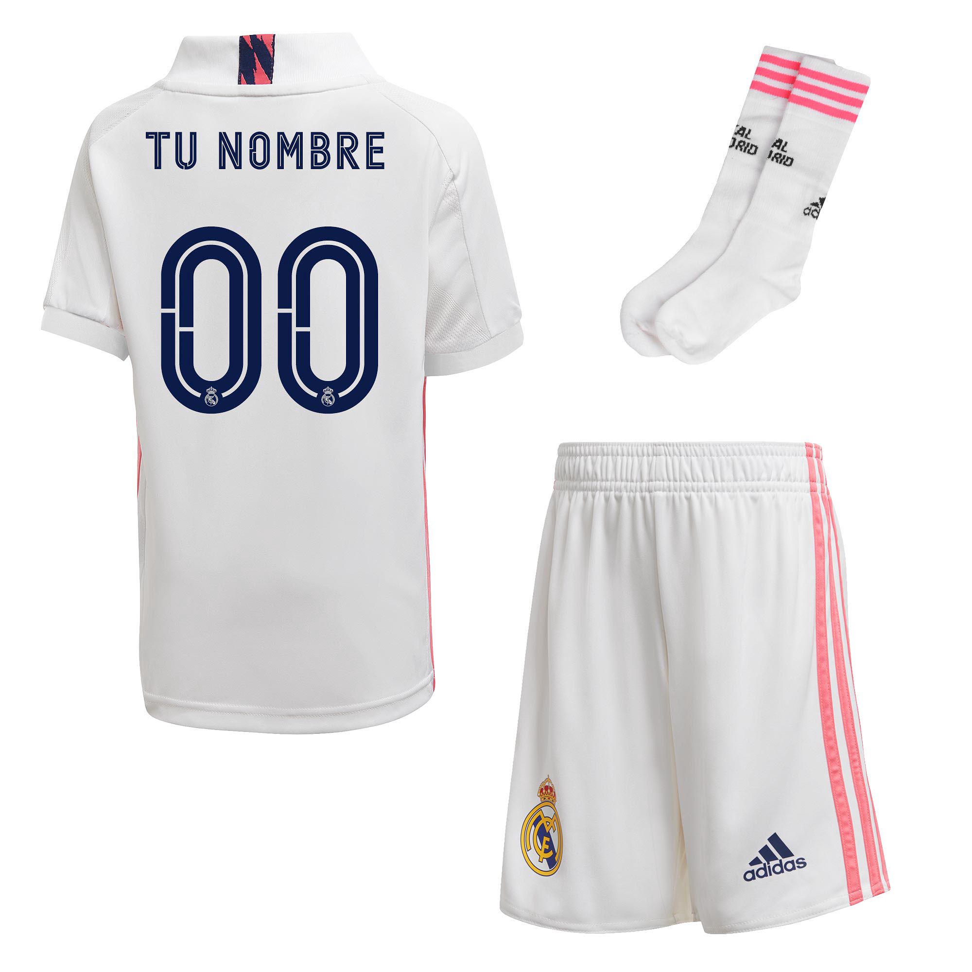 Conjunto 1ª Real Madrid 2020/2021 Infantil Personalizado - Fútbol Factory