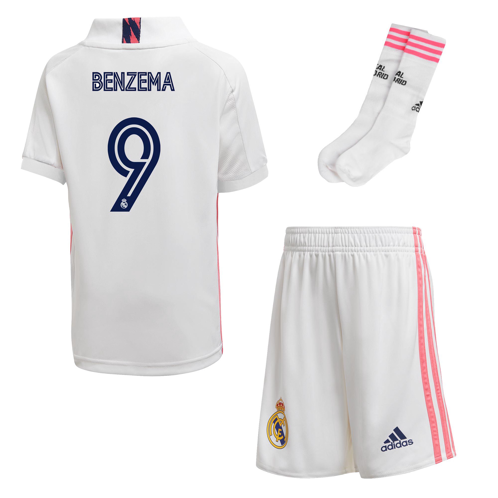 Conjunto 1ª Real Madrid 2020/2021 Infantil Benzema - Fútbol Factory