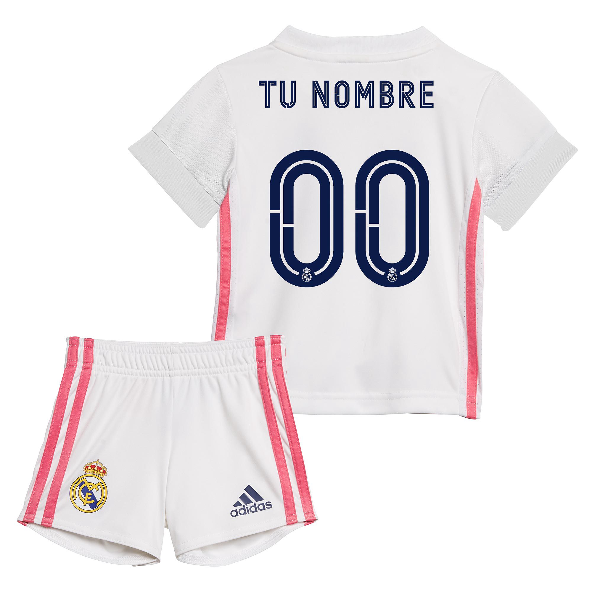 Conjunto 1ª Real Madrid 2020/2021 Bebé Personalizado - Fútbol Factory