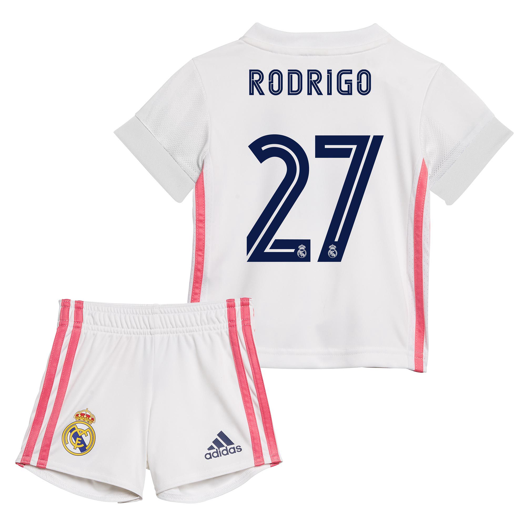 Conjunto 1ª Real Madrid 2020/2021 Bebé Rodrigo - Fútbol Factory