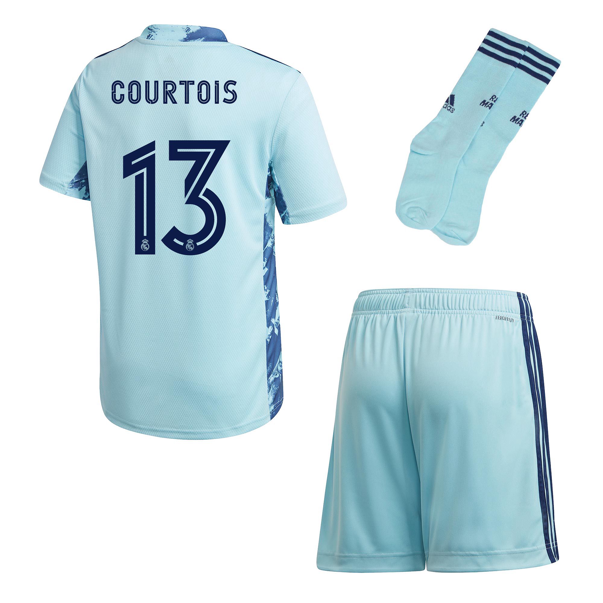 Conjunto de Portero Real Madrid 2020/2021 Junior Azul Courtois - Fútbol Factory