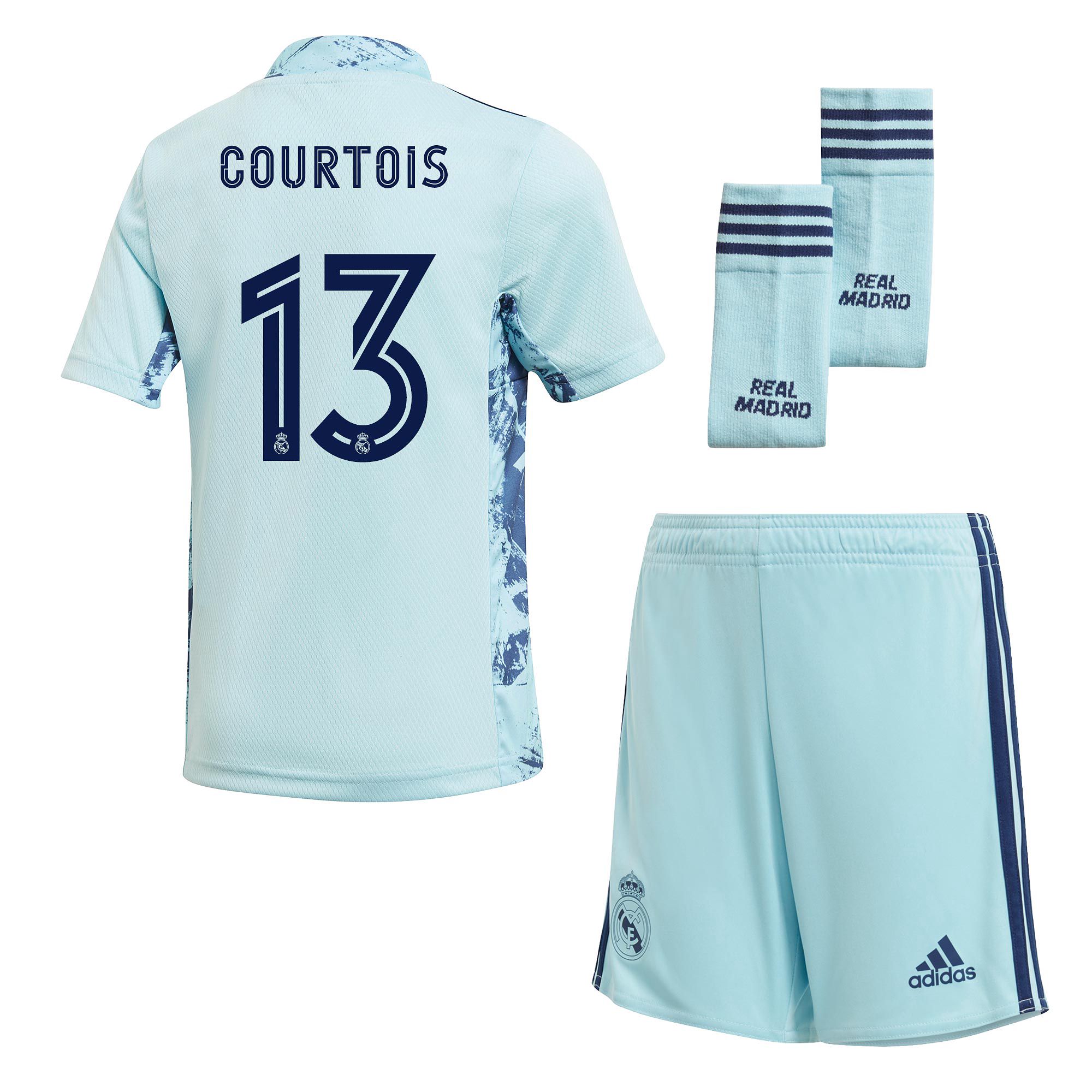 Conjunto de Portero Real Madrid 2020/2021 Infantil Azul Courtois - Fútbol Factory