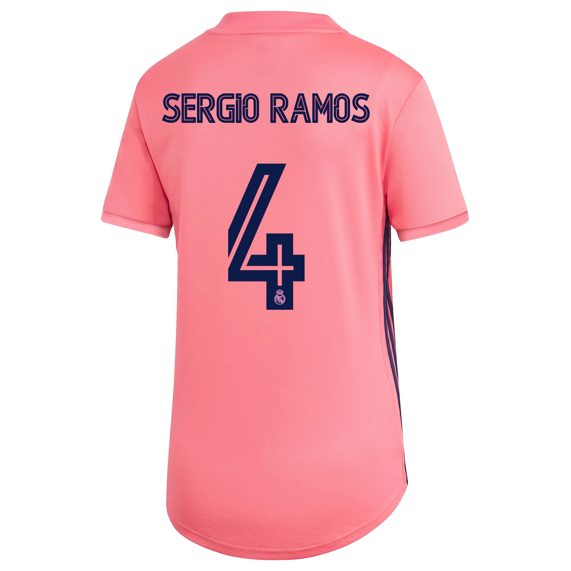 Camiseta 2ª Real Madrid 2020/2021 Mujer Rosa Sergio Ramos