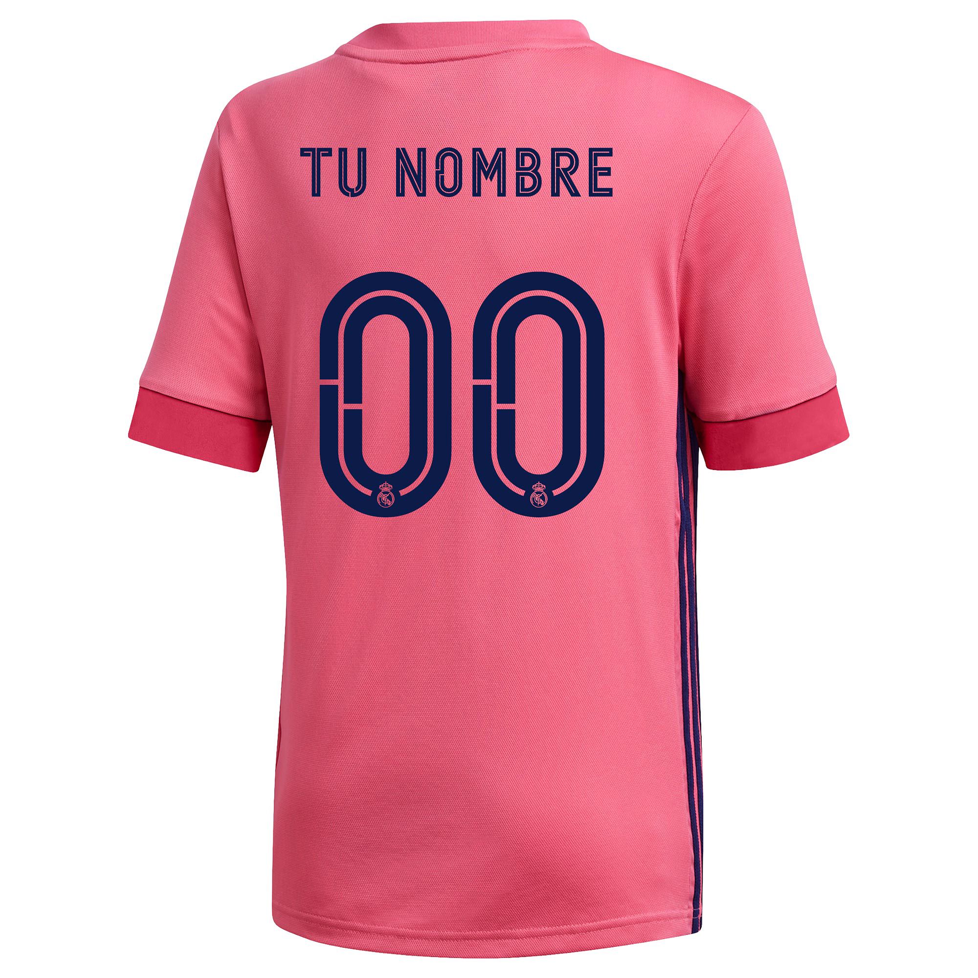 Camiseta 2ª Real Madrid 2020/2021Junior Rosa Personalizado - Fútbol Factory