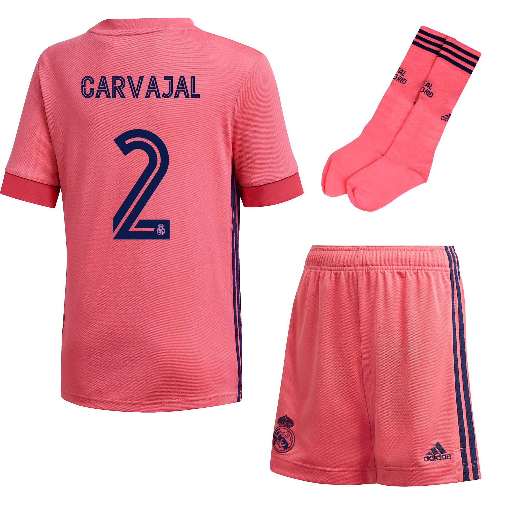Conjunto 2ª Real Madrid 2020/2021 Junior Rosa Carvajal - Fútbol Factory