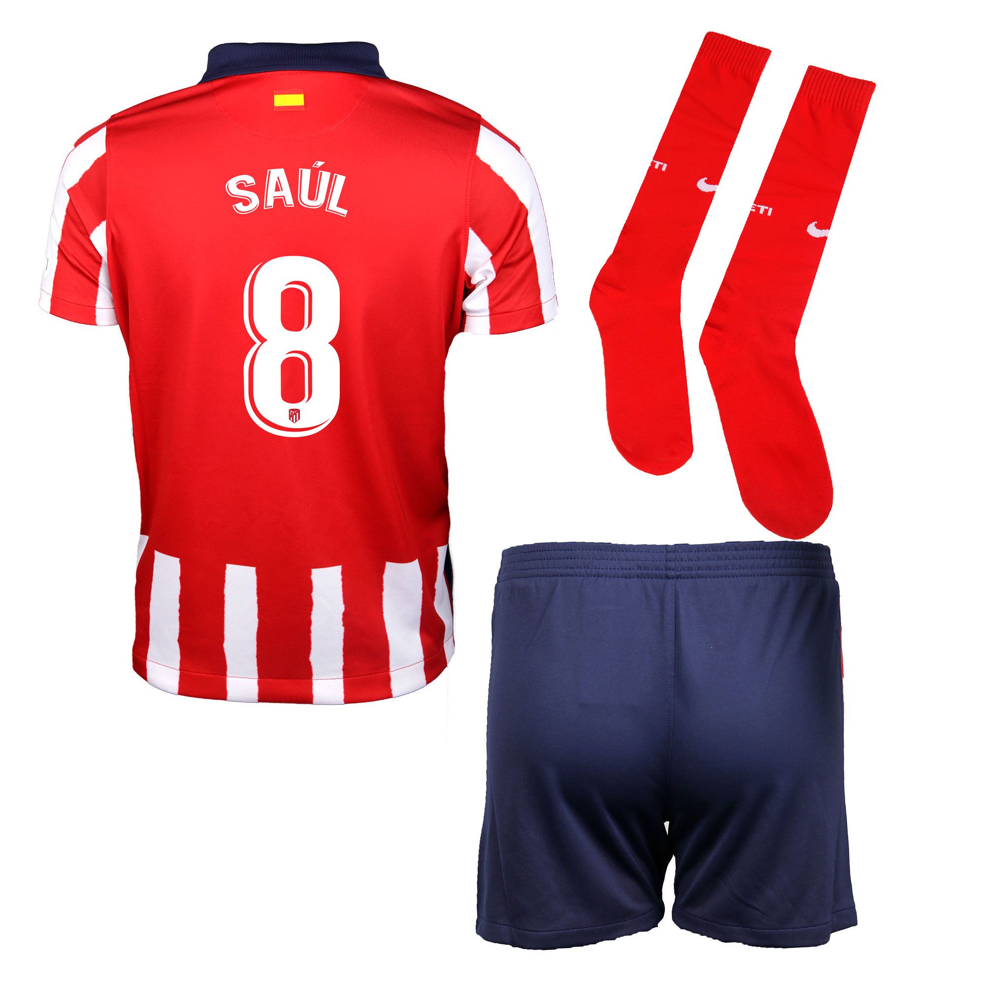 Conjunto 1ª Atlético de Madrid 2020/2021 Infantil Saúl - Fútbol Factory