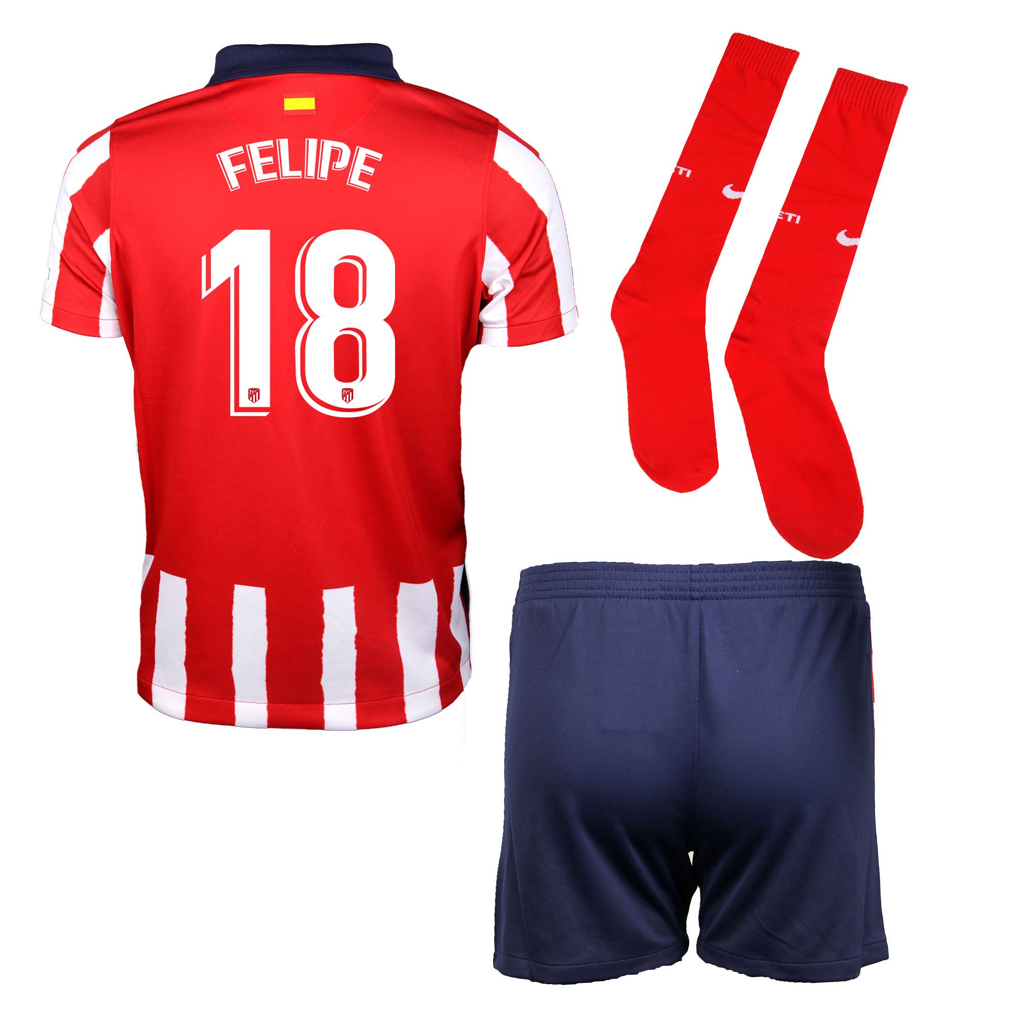 Conjunto 1ª Atlético de Madrid 2020/2021 Infantil Felipe - Fútbol Factory