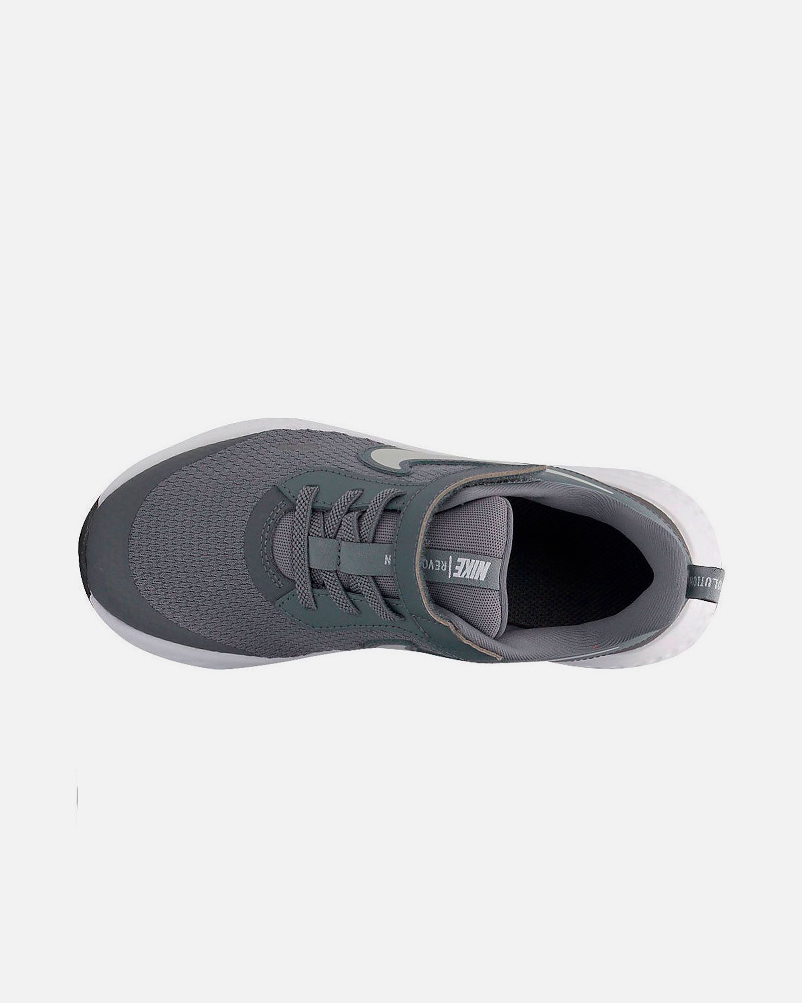 Zapatillas de Running Revolution 5 Velcro Junior Gris - Fútbol Factory