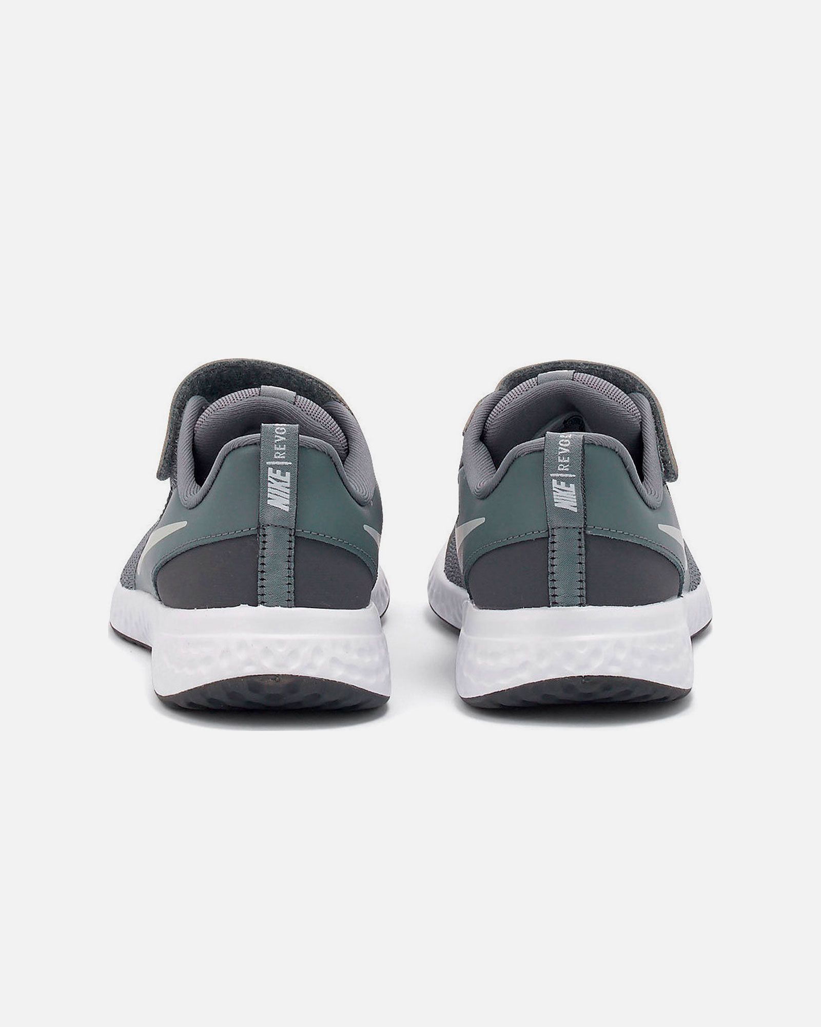 Zapatillas de Running Revolution 5 Velcro Junior Gris - Fútbol Factory