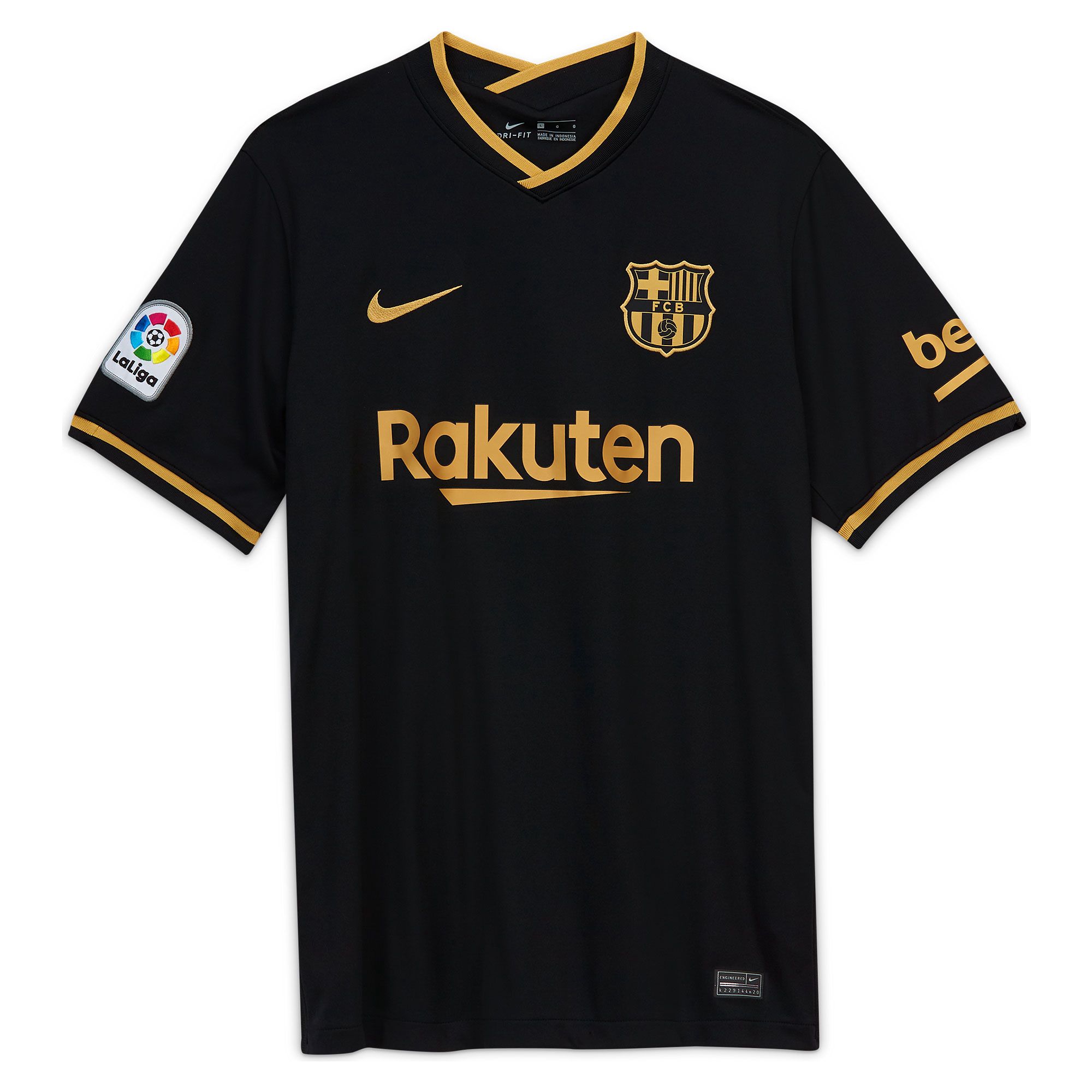 Camiseta 2ª FC Barcelona 2020/2021 Negro Oro - Fútbol Factory