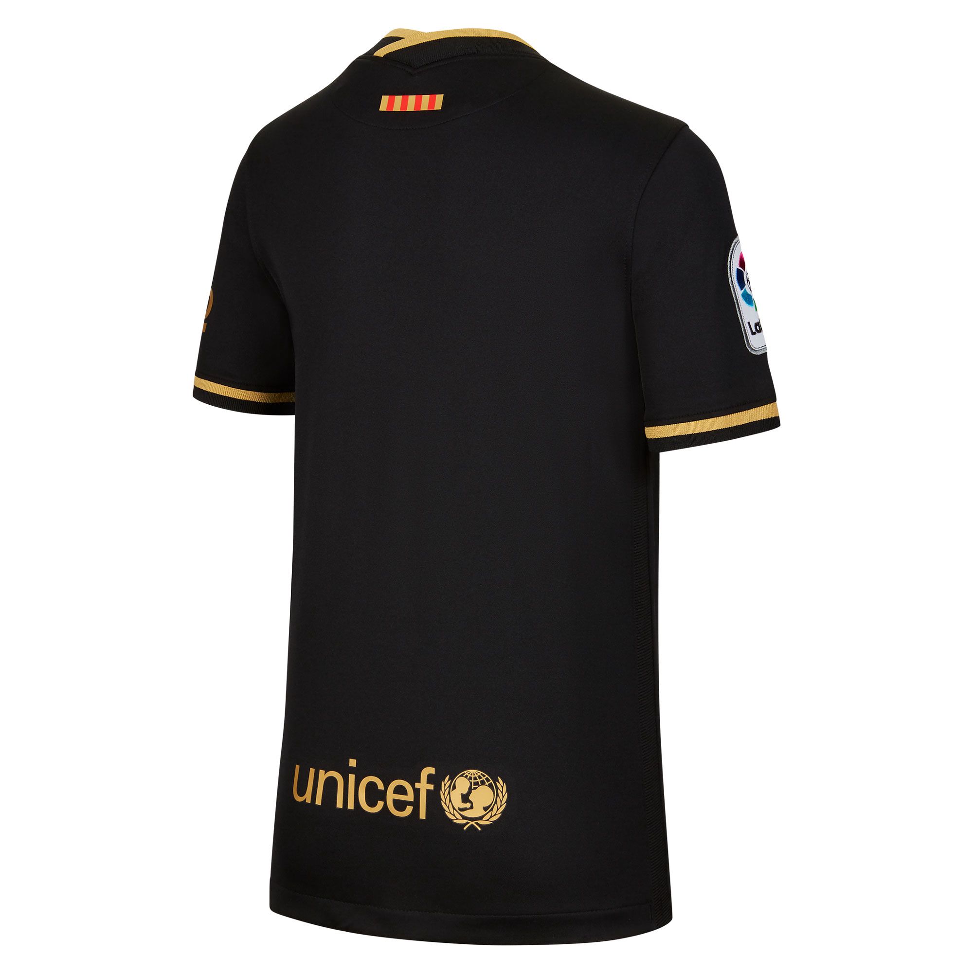 Camiseta 2ª FC Barcelona 2020/2021 Junior Negro Oro - Fútbol Factory