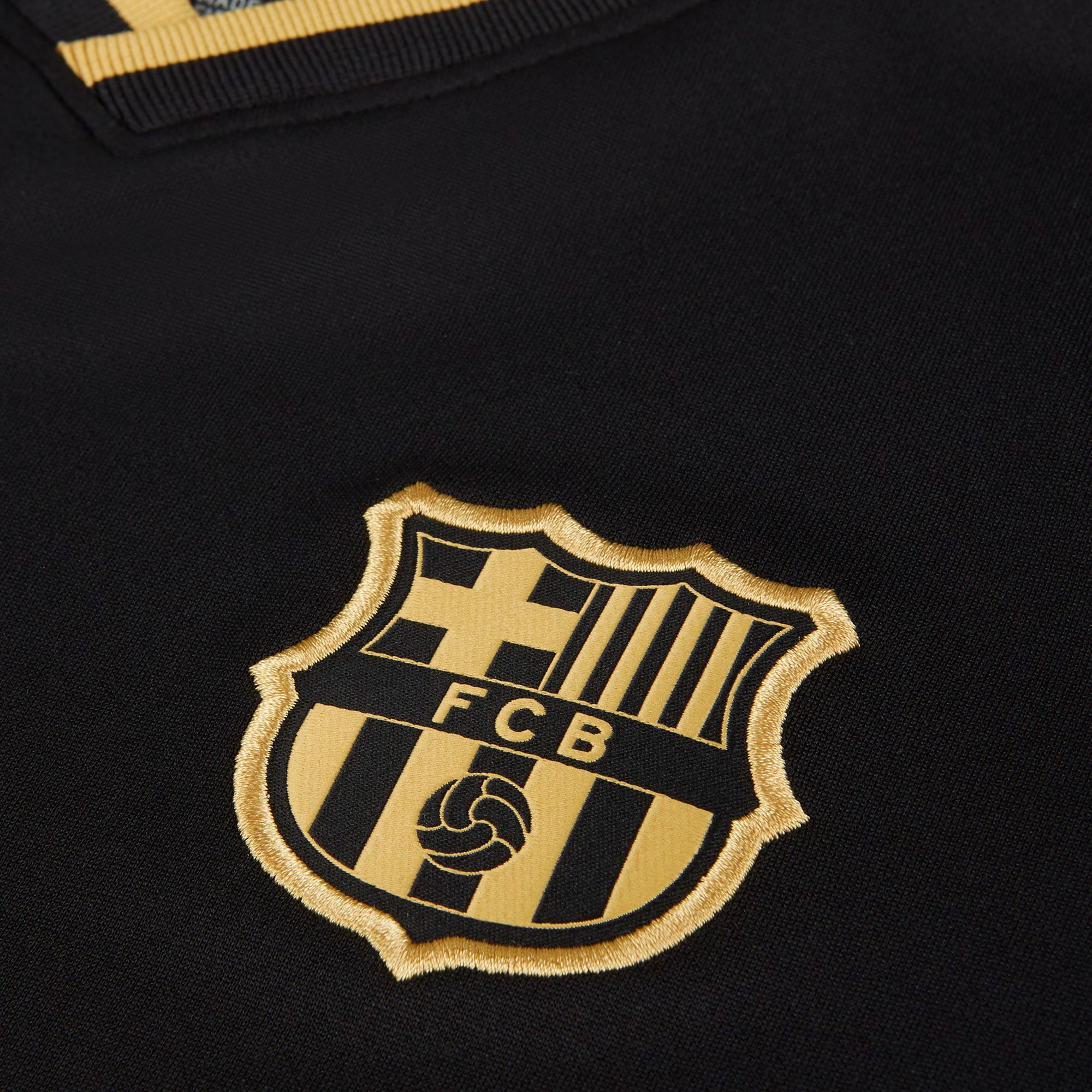 Camiseta 2ª FC Barcelona 2020/2021 Junior Negro Oro - Fútbol Factory