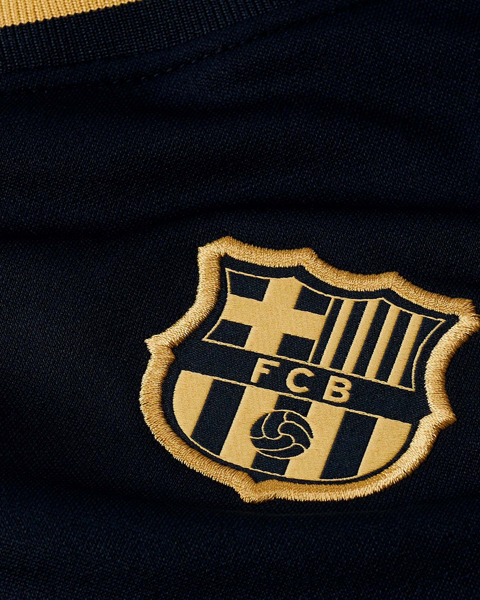 Miniconjunto 2ª FC Barcelona 2020/2021 Infantil Negro Oro - Fútbol Factory