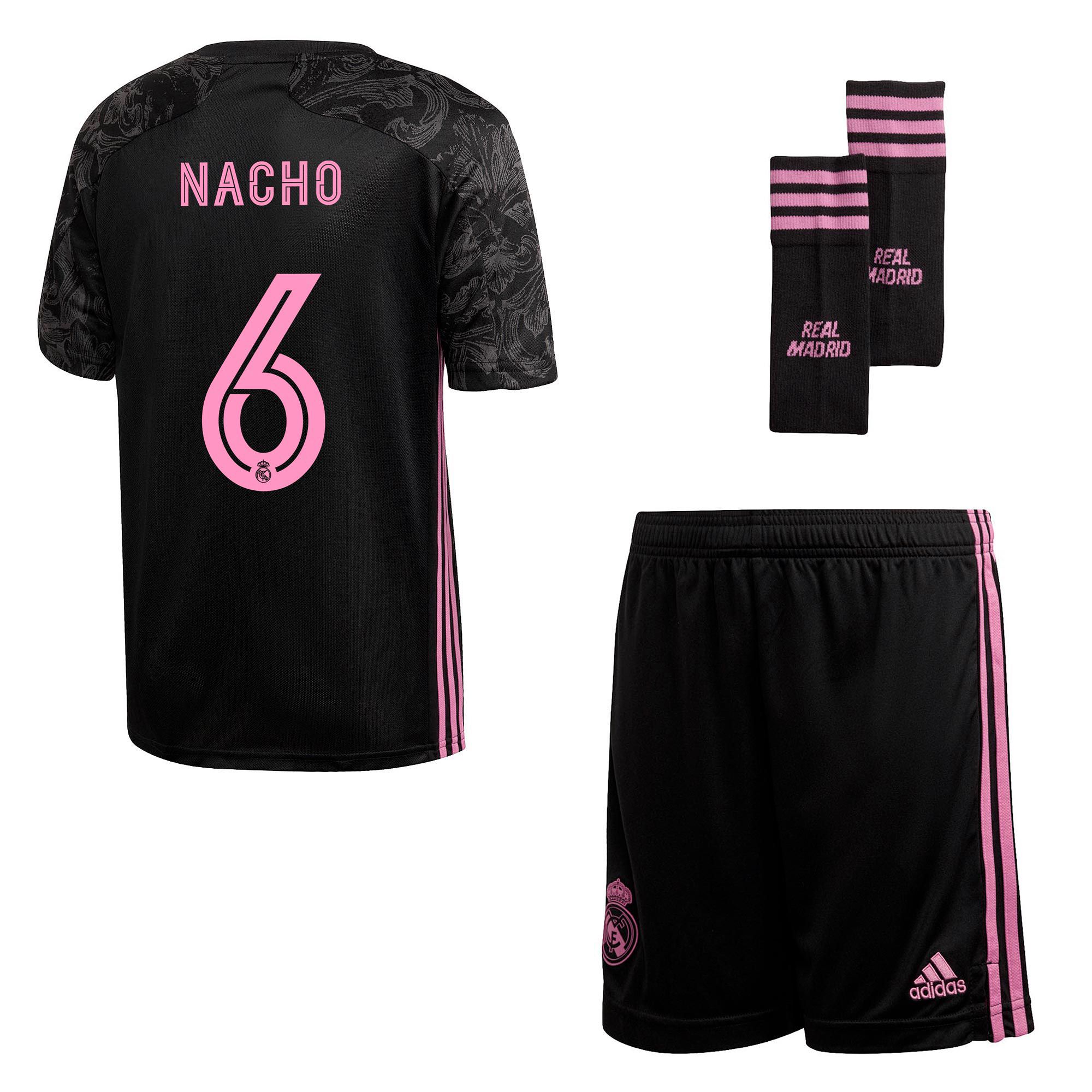 Conjunto 3ª Real Madrid 2020/2021 Junior Negro Nacho - Fútbol Factory