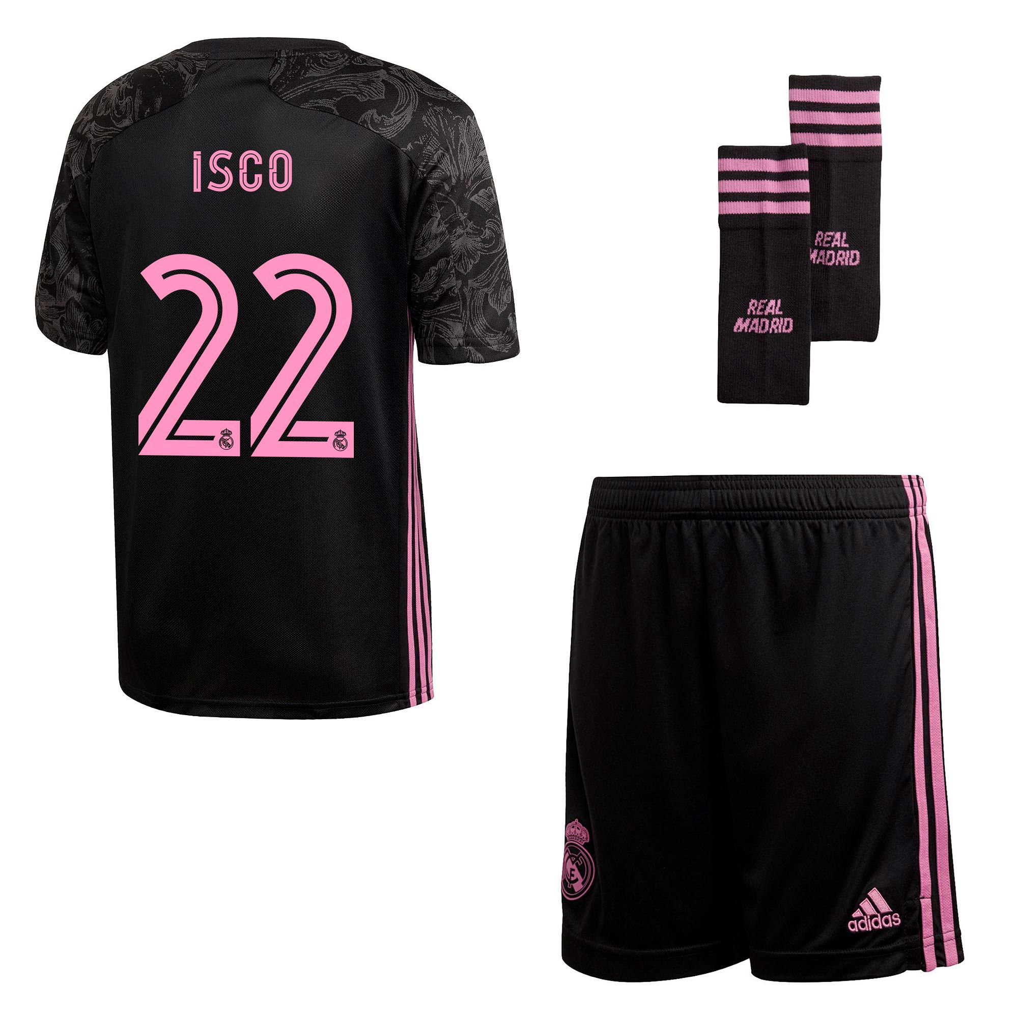 Conjunto 3ª Real Madrid 2020/2021 Junior Negro Isco - Fútbol Factory