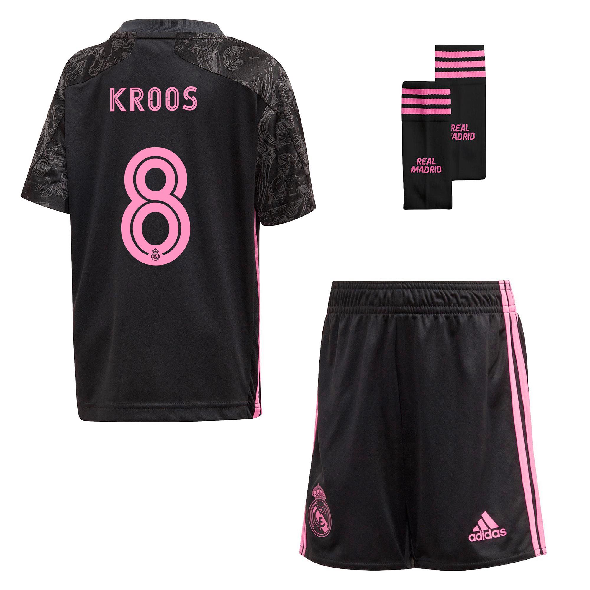 Conjunto 3ª Real Madrid 2020/2021 Infantil Negro Kroos - Fútbol Factory