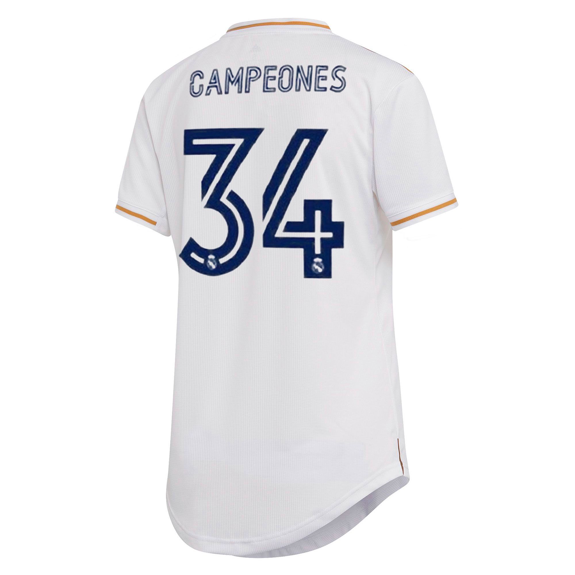 Camiseta 1ª Real Madrid 2019/2020 Campeones 34 Mujer - Fútbol Factory