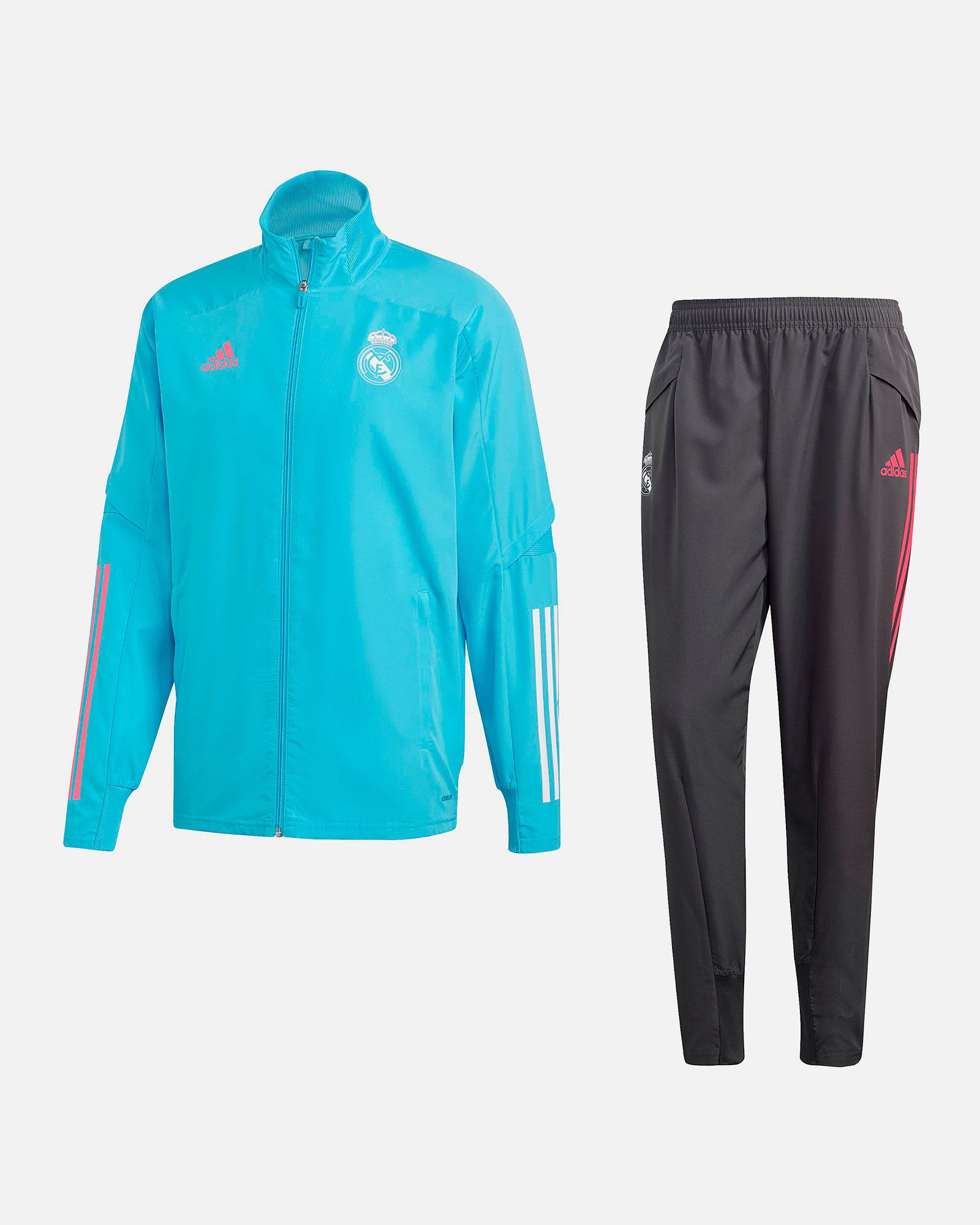 Chándal de Prepartido Real Madrid 2020/2021 Azul Gris - Fútbol Factory