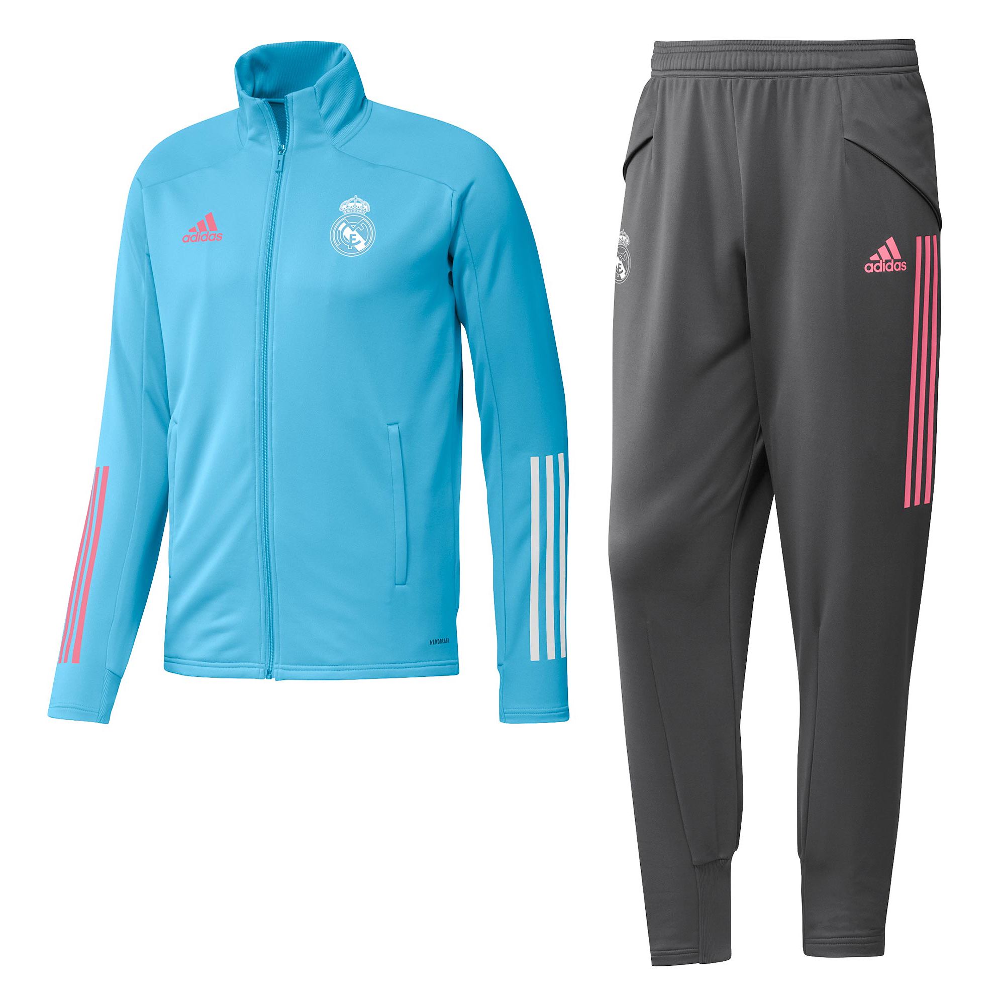 Chándal de Paseo Real Madrid 2020/2021 Azul Gris - Fútbol Factory