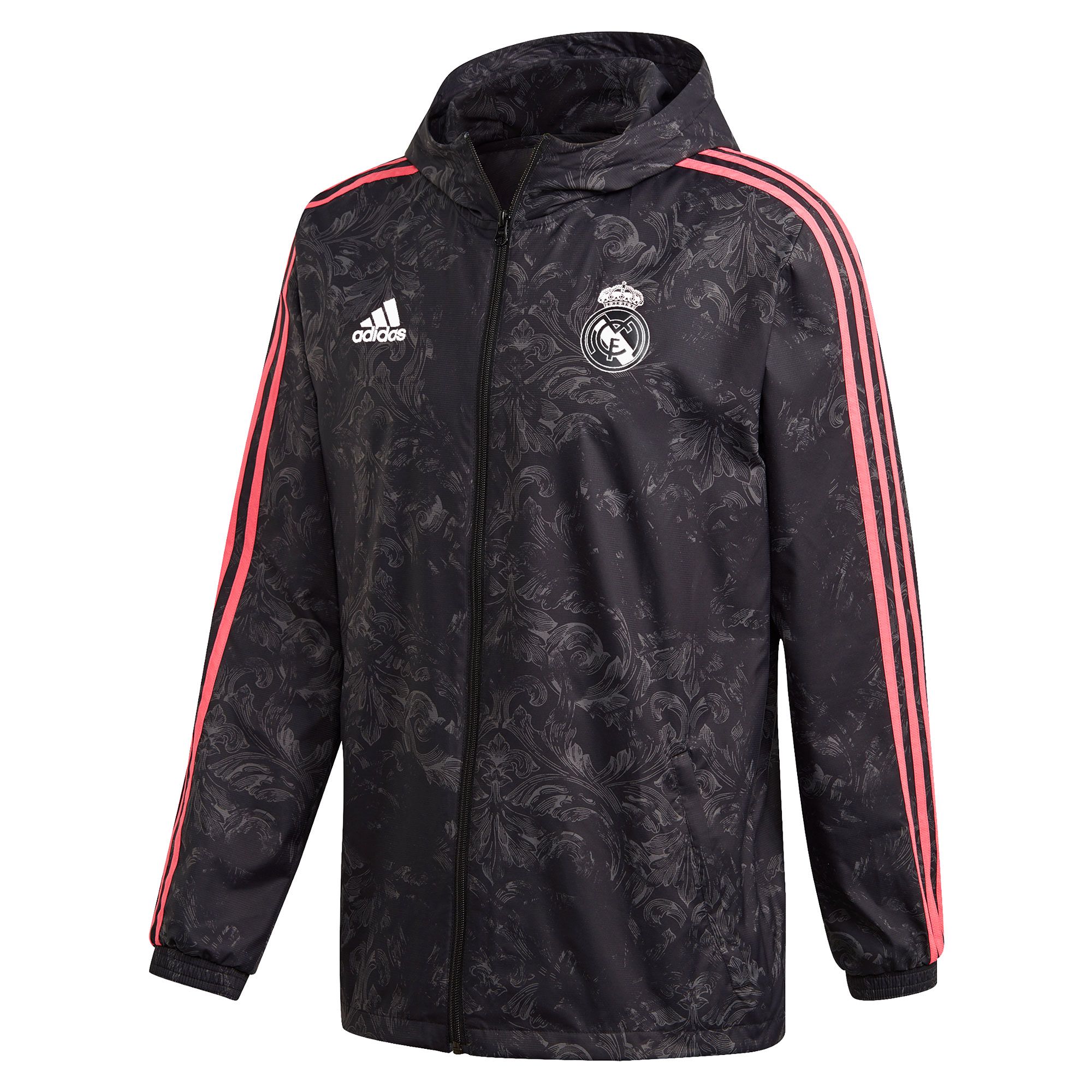 Chaqueta de Paseo Real Madrid 2020/2021 WindBreaker Negro Rosa - Fútbol Factory
