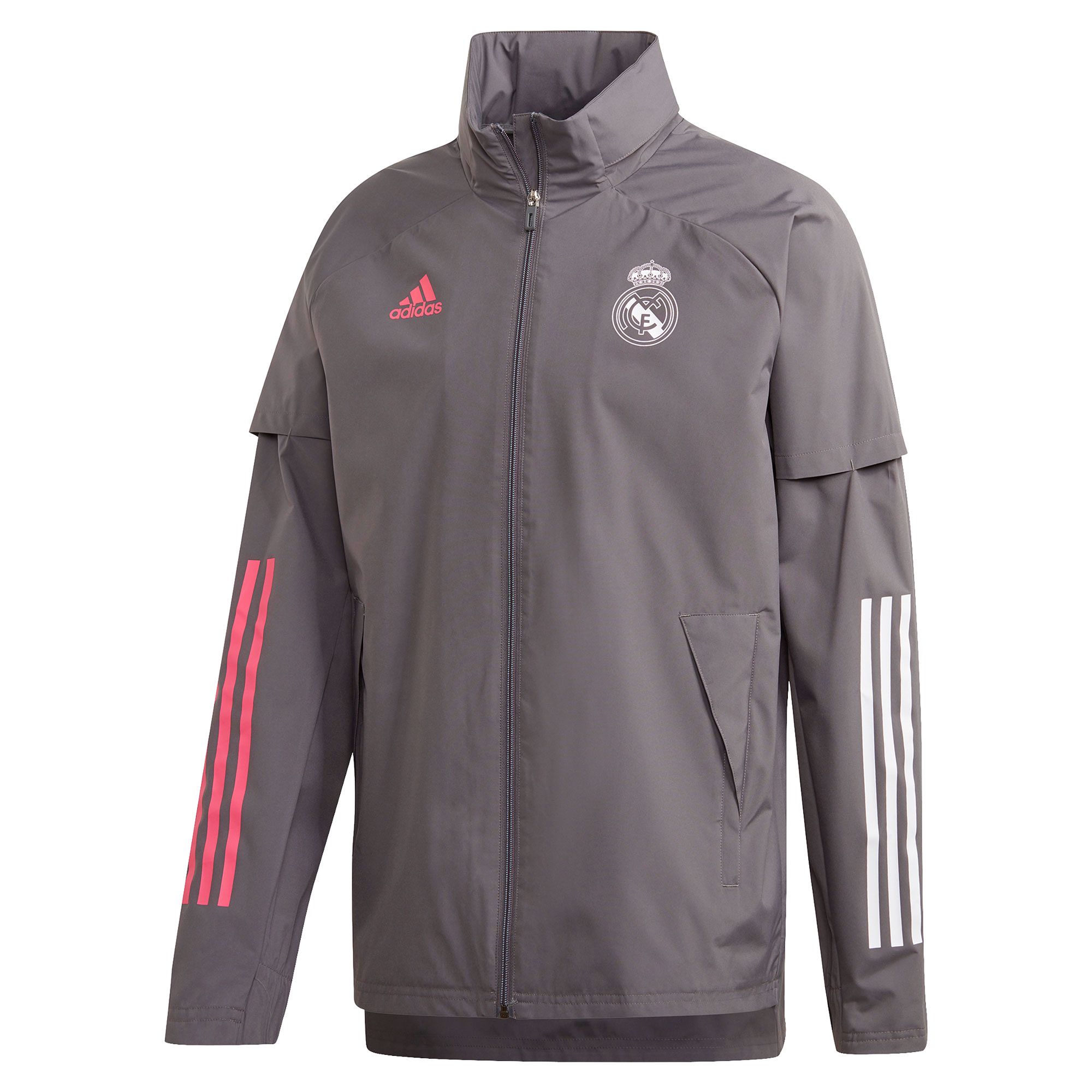 Chubasquero de Training Real Madrid 2020/2021 AW Gris - Fútbol Factory