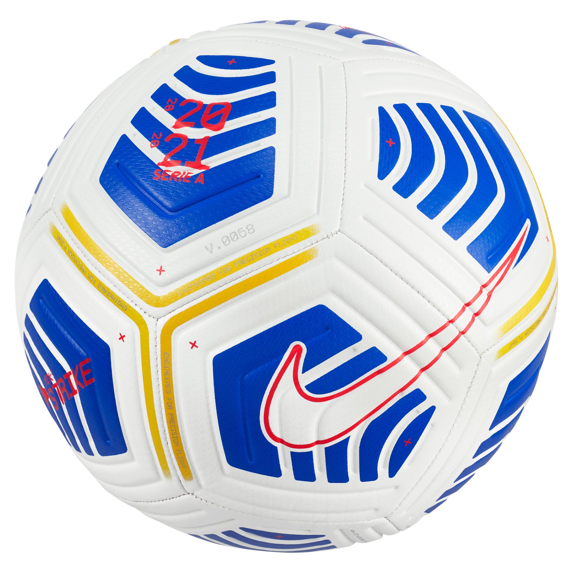Balón de Fútbol 11 Serie A Strike Blanco Azul - Fútbol Factory